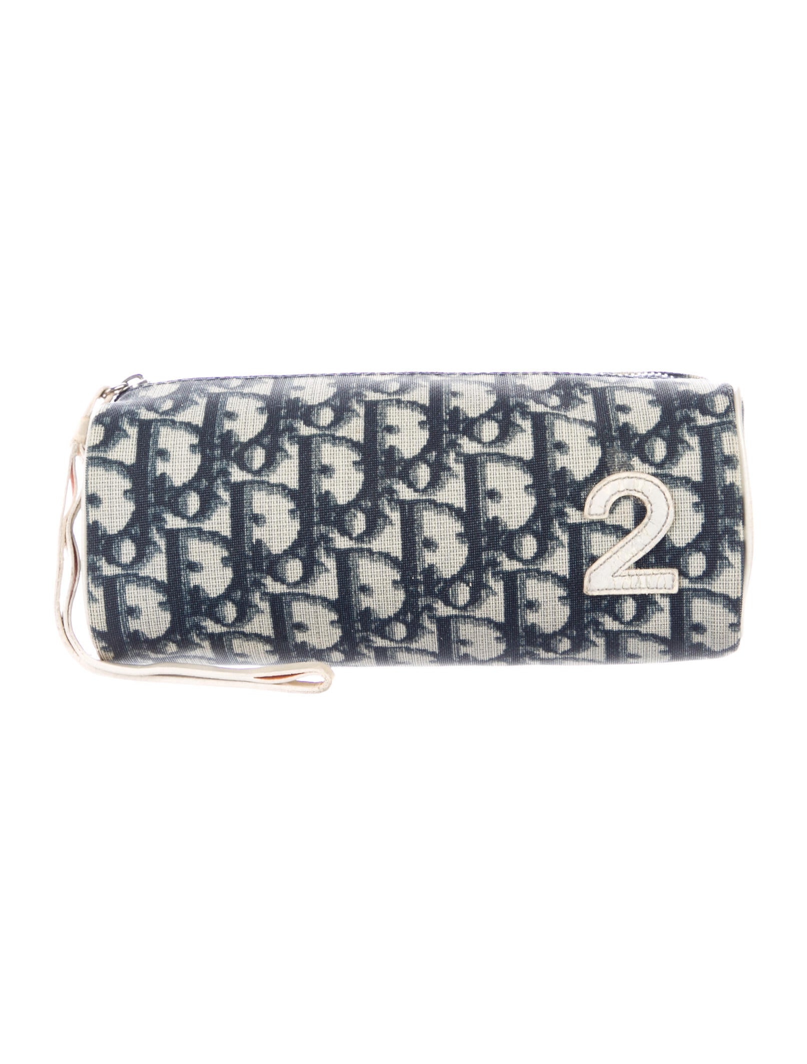 Christian Dior Oblique Cosmetic Bag Blue Cosmetic Bags, Accessories