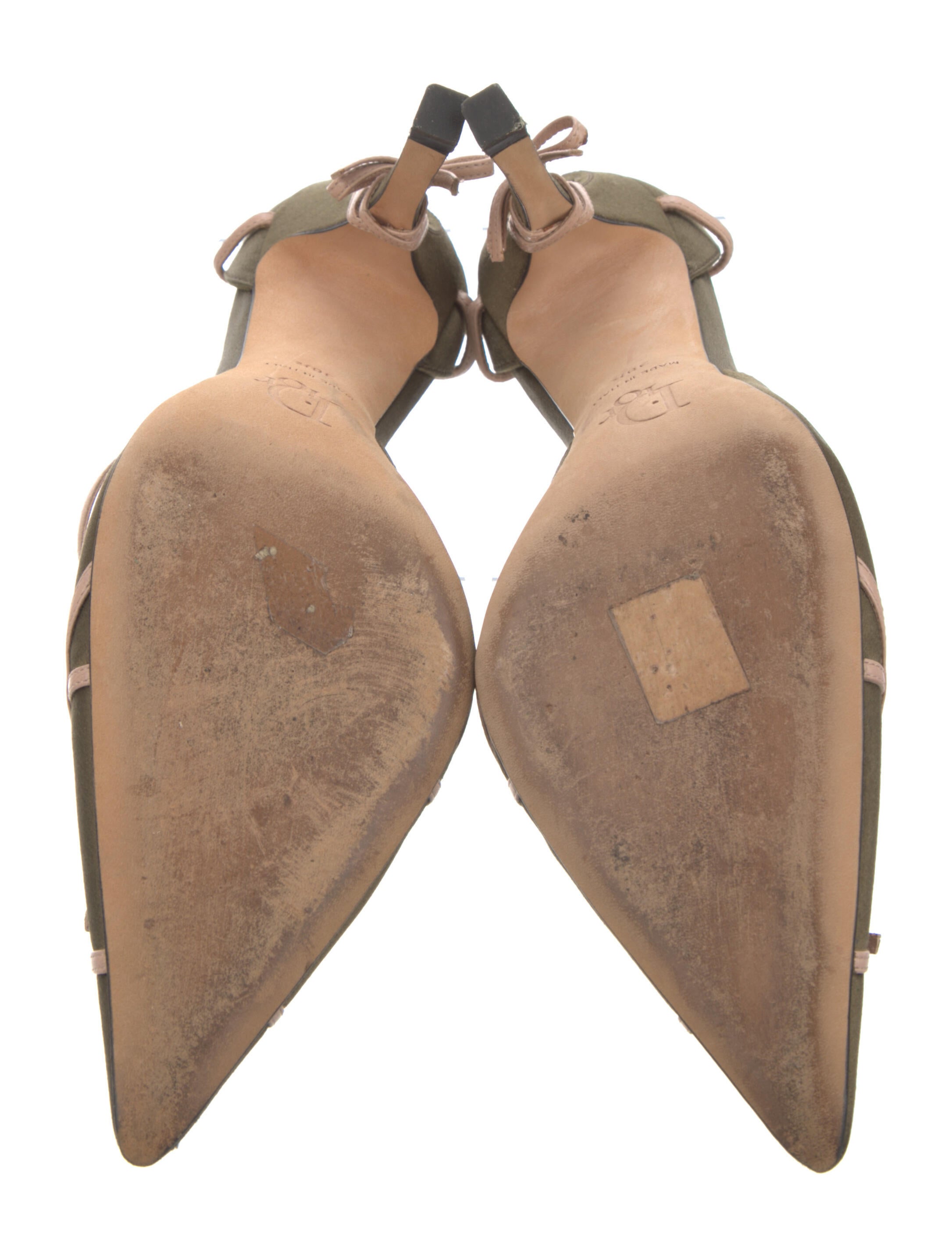 Christian Dior Vintage Silk D'Orsay Pumps - Green Pumps, Shoes