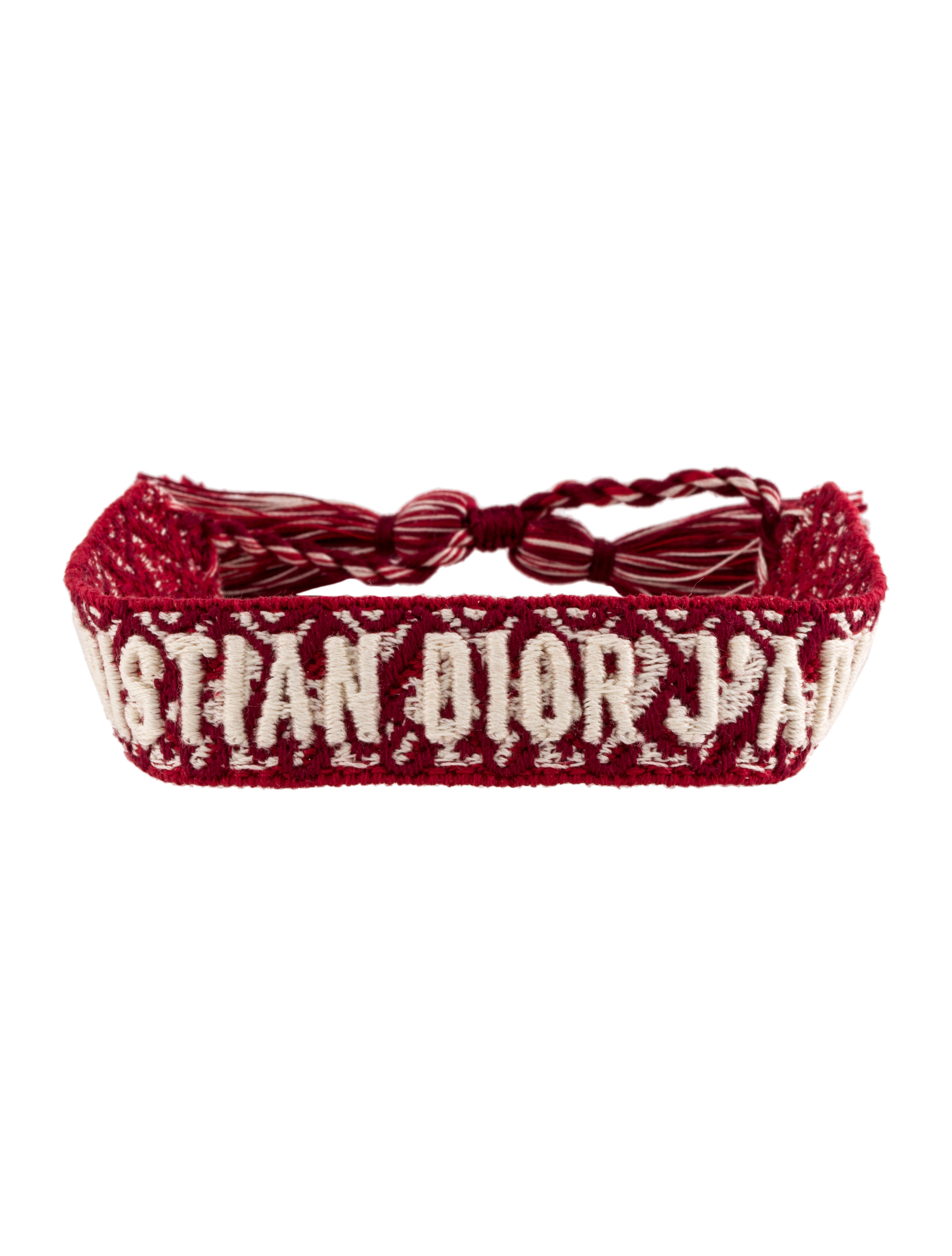 Christian Dior J'Adior Woven Friendship Bracelet Pink Wrap, Bracelets