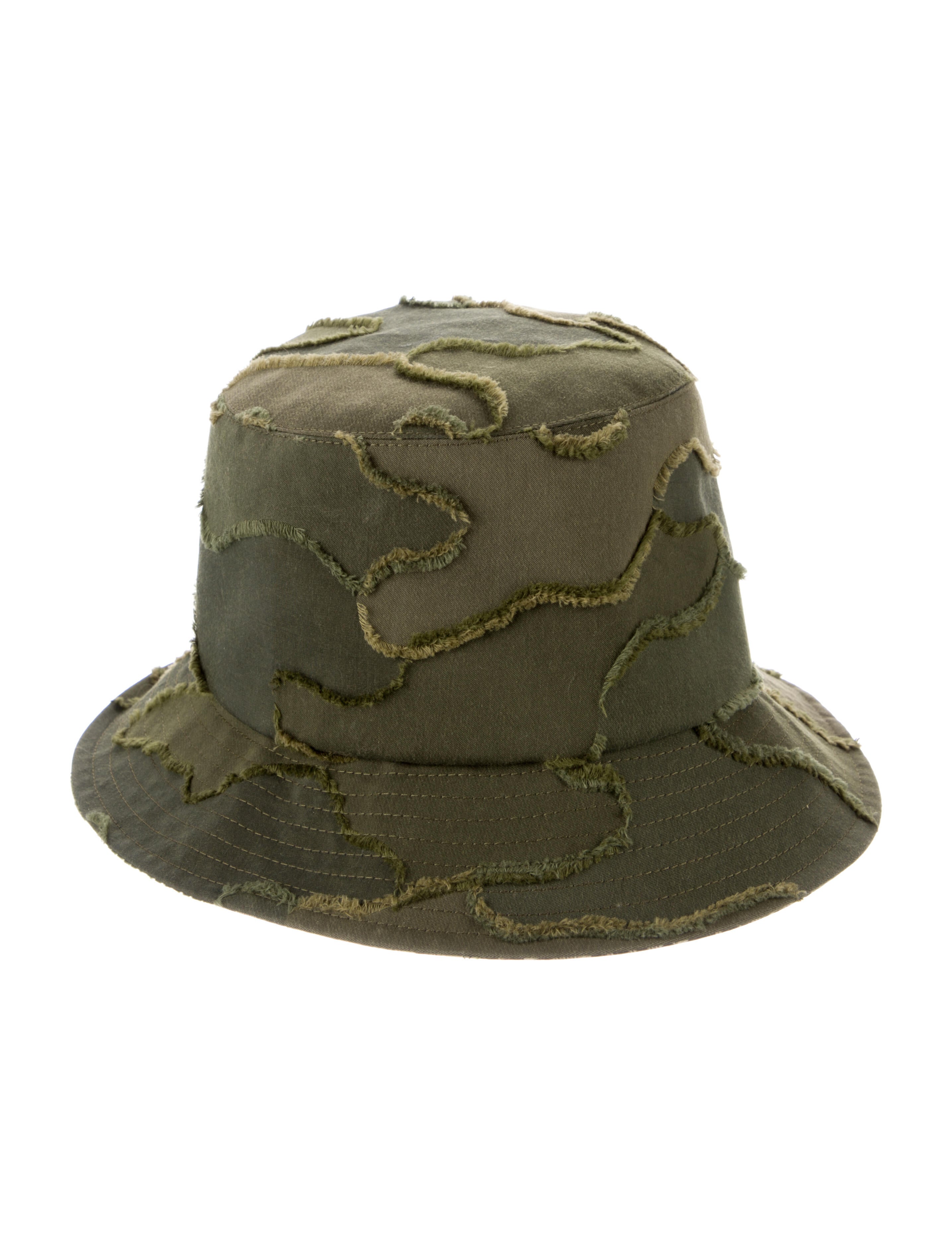Christian Dior Raw Edge Canvas Bucket Hat Green Hats, Accessories CHR280406 The RealReal