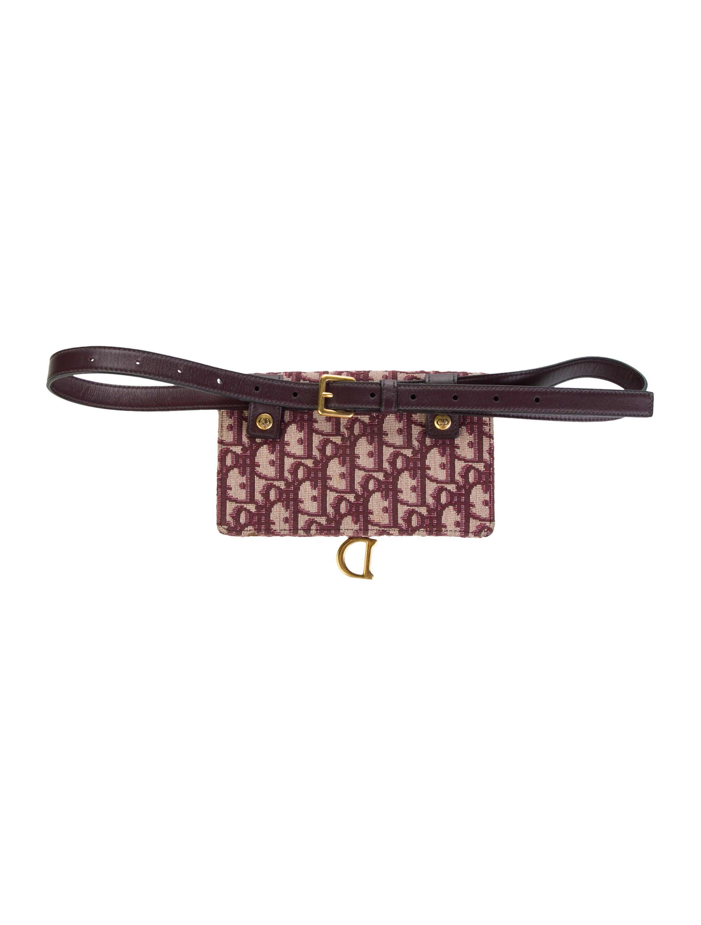 Christian Dior Oblique Saddle Belt Bag Purple Waist Bags, Handbags