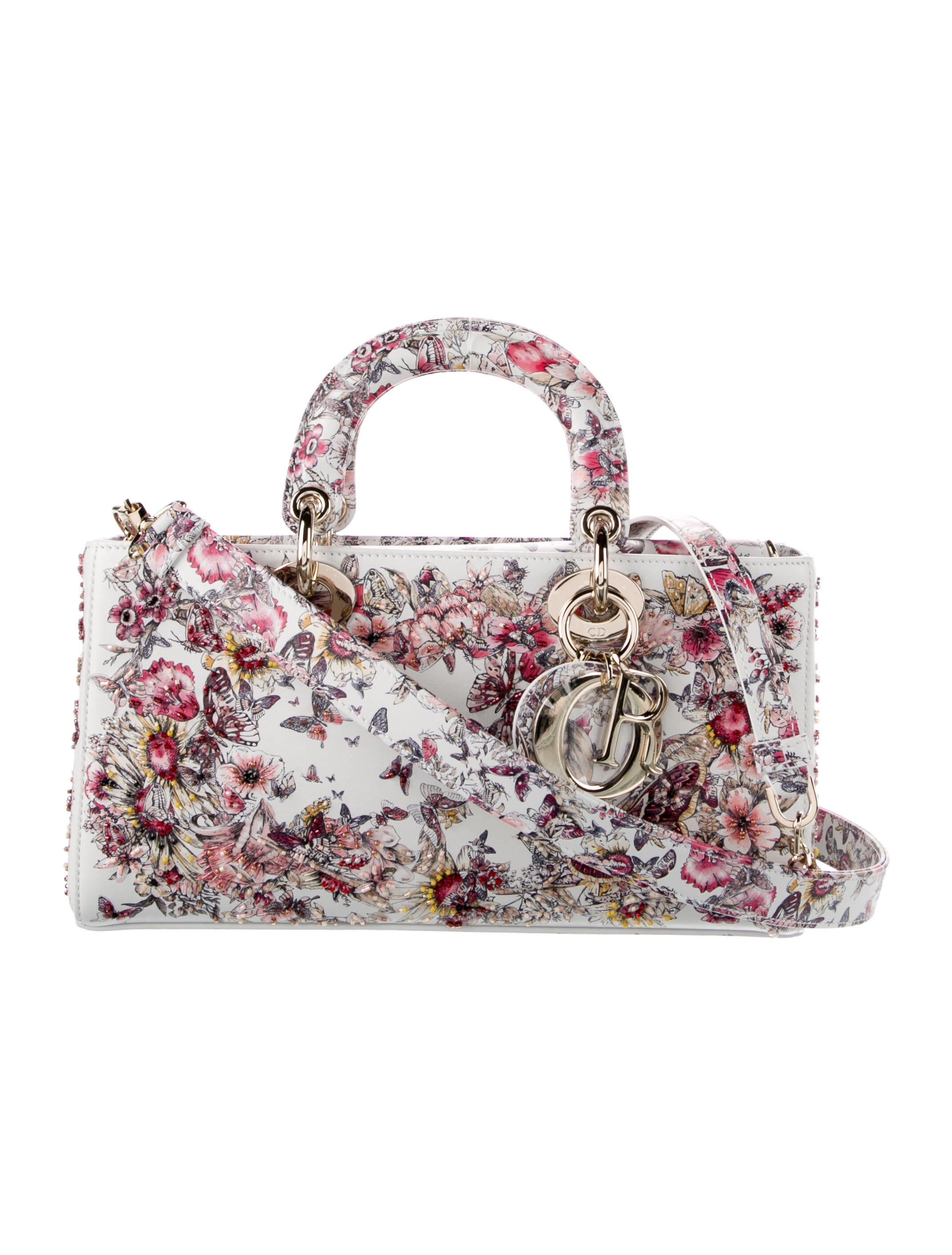ロエベ　バッグ　Dior ツイリー Christian Dior Pre-Owned Lady D-Lite Bag Embroidered Raffia Medium