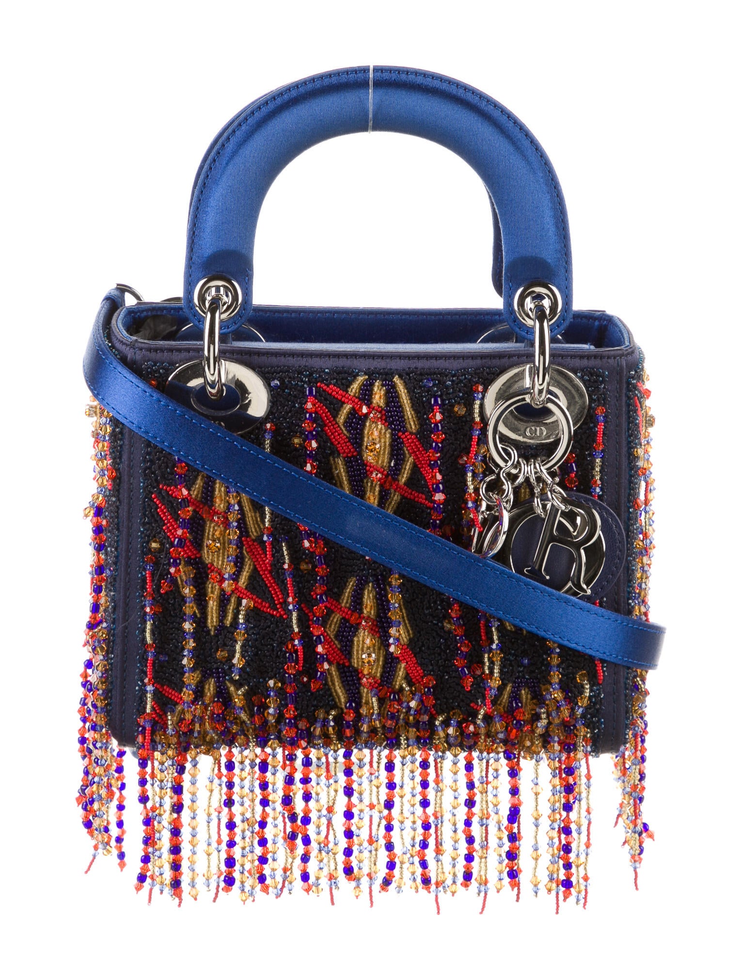 Christian Dior x Jamilla Okubo Mini Lady Dior Art Bag - Blue