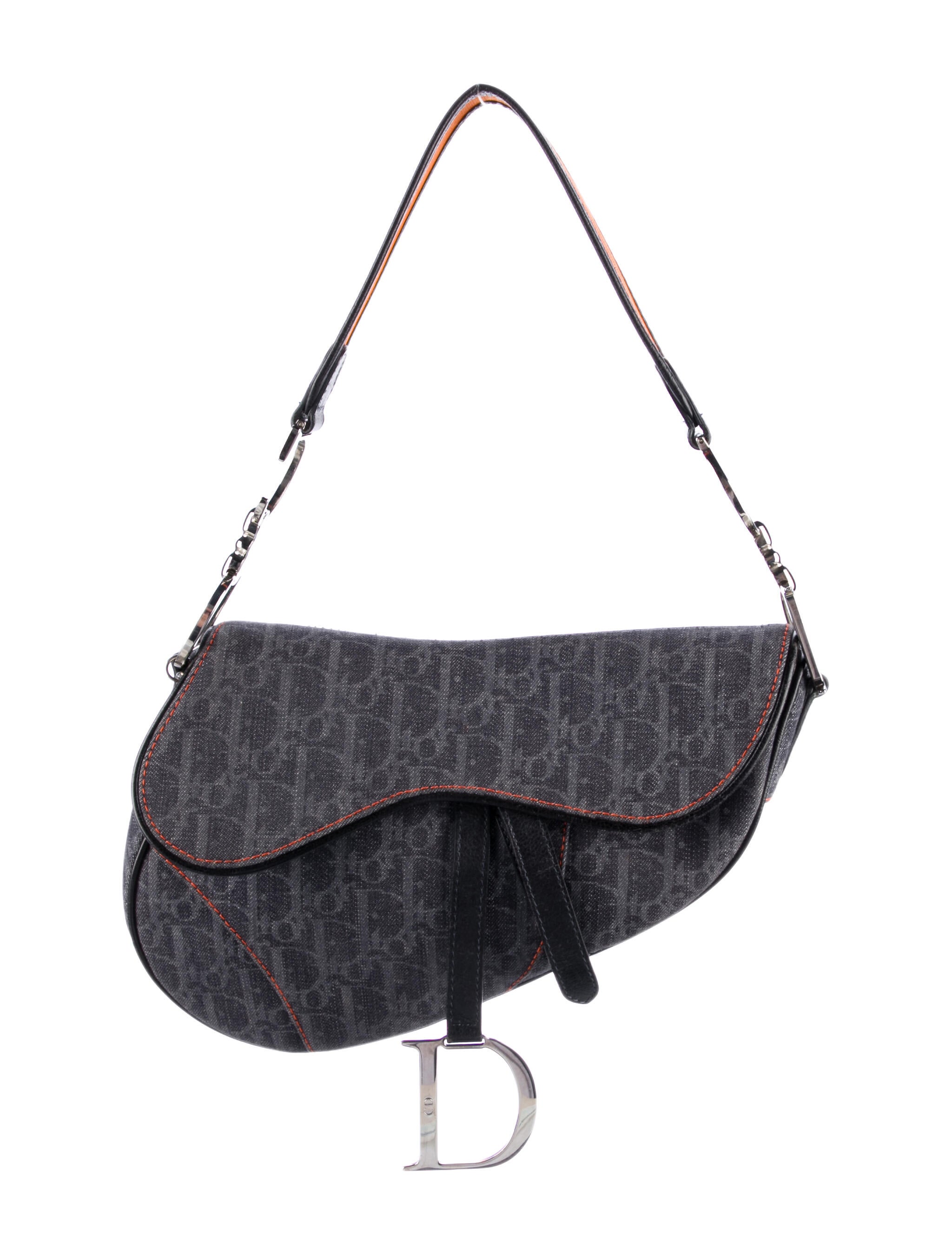 Christian Dior Diorissimo Denim Flight Saddle Bag