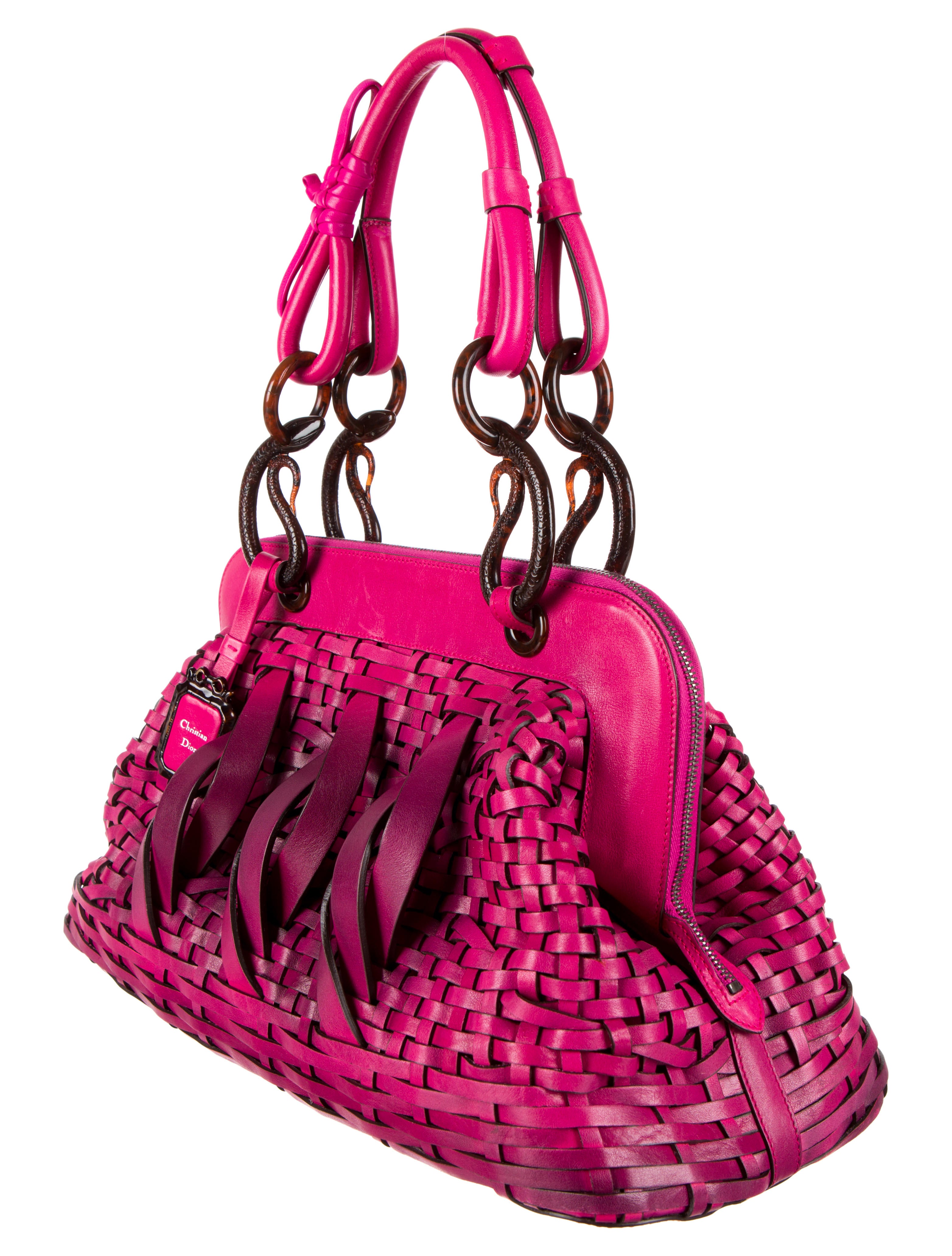 Christian Dior Large Samourai 1947 Bag - Pink Handle Bags