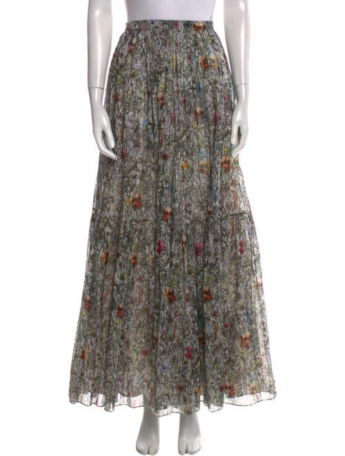 Christian Dior Floral Print Long Skirt