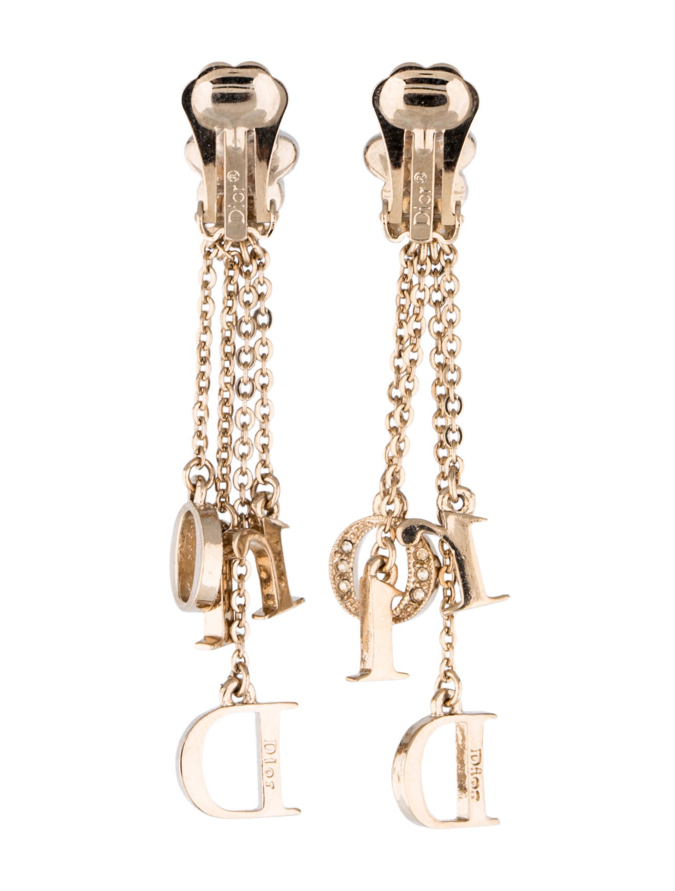 Christian Dior Flower Drop Earrings Earrings CHR29571 The RealReal