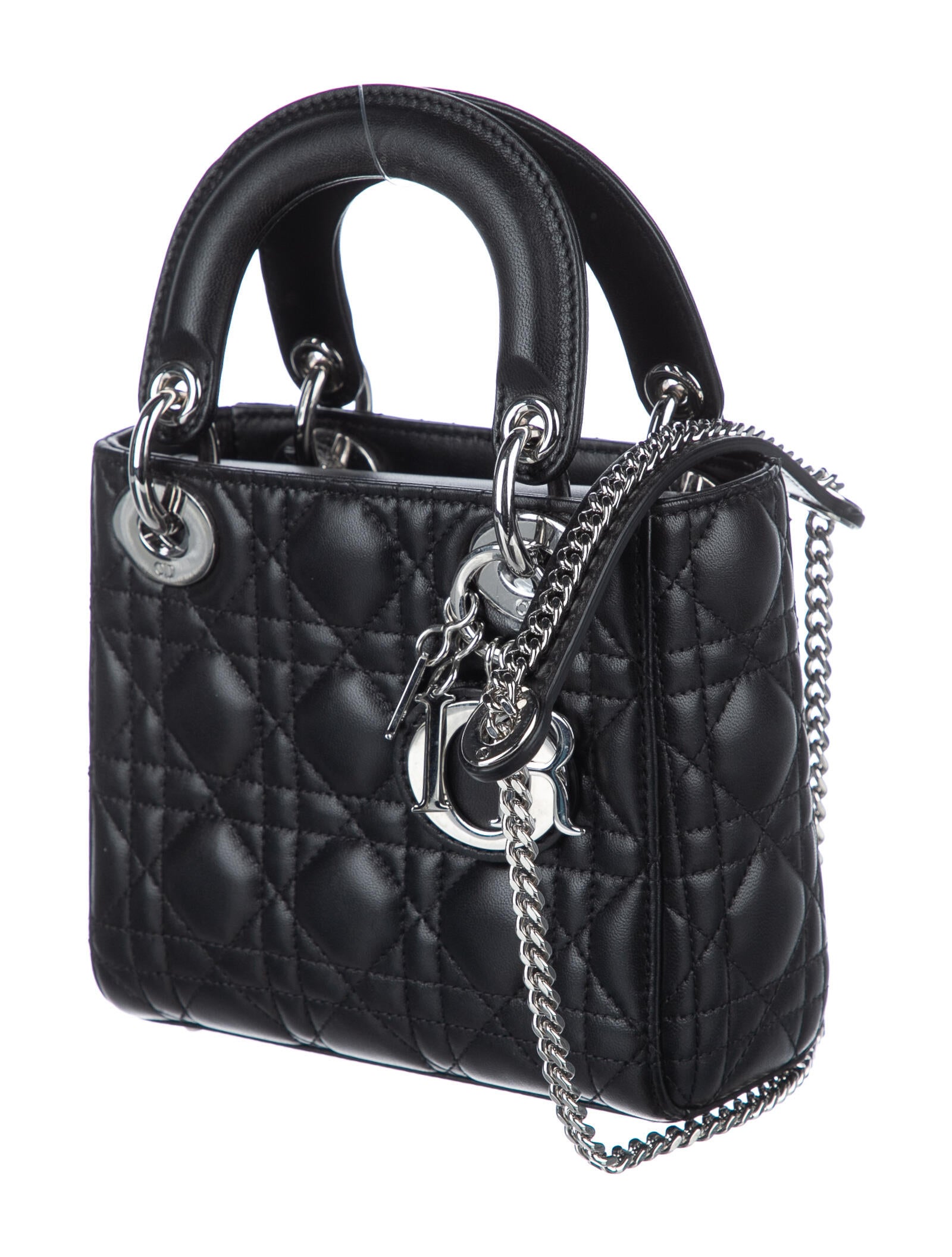 Christian Dior Mini Lady Dior Bag Black Handle Bags, Handbags