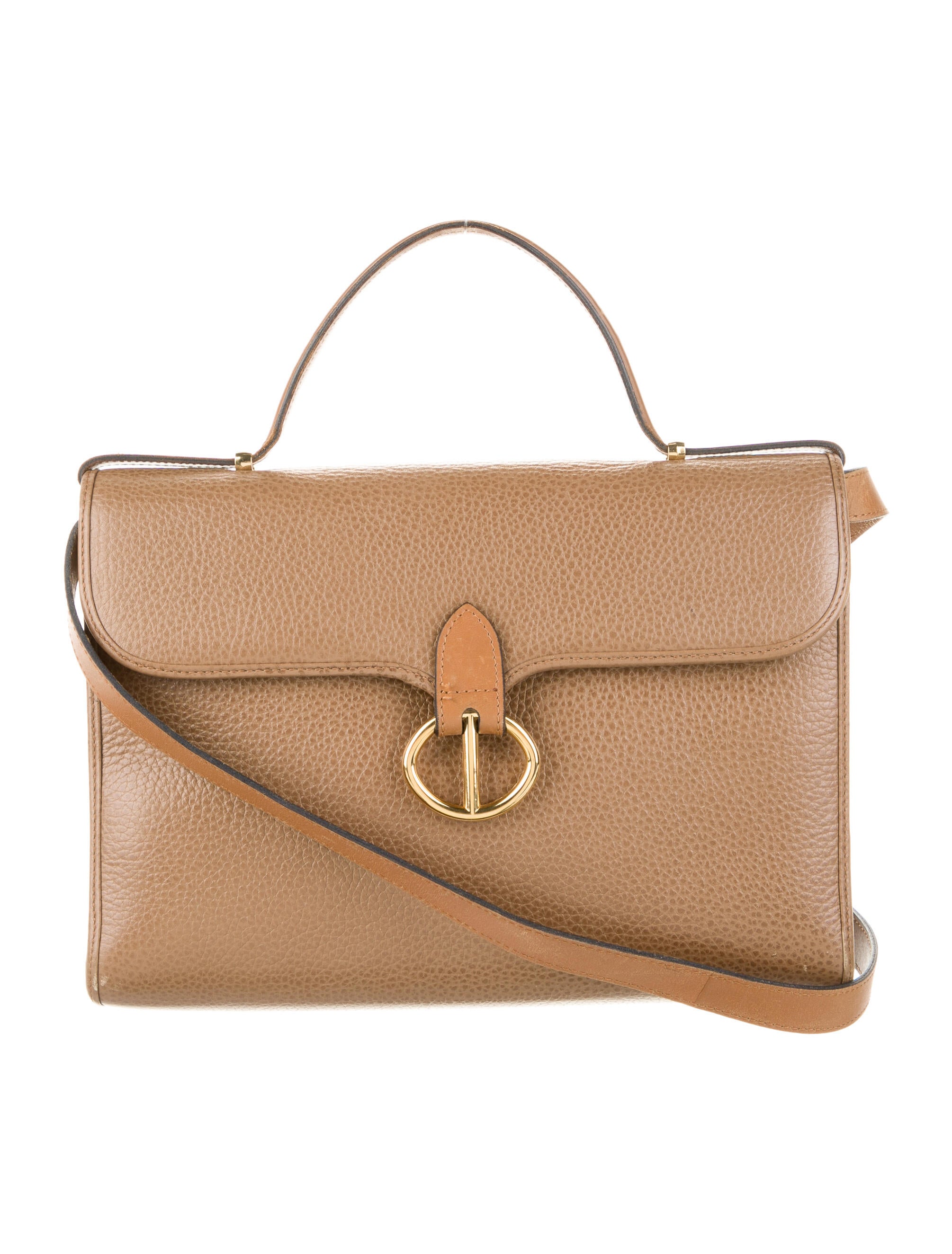 Christian Dior Vintage Leather Crossbody Brown Crossbody Bags