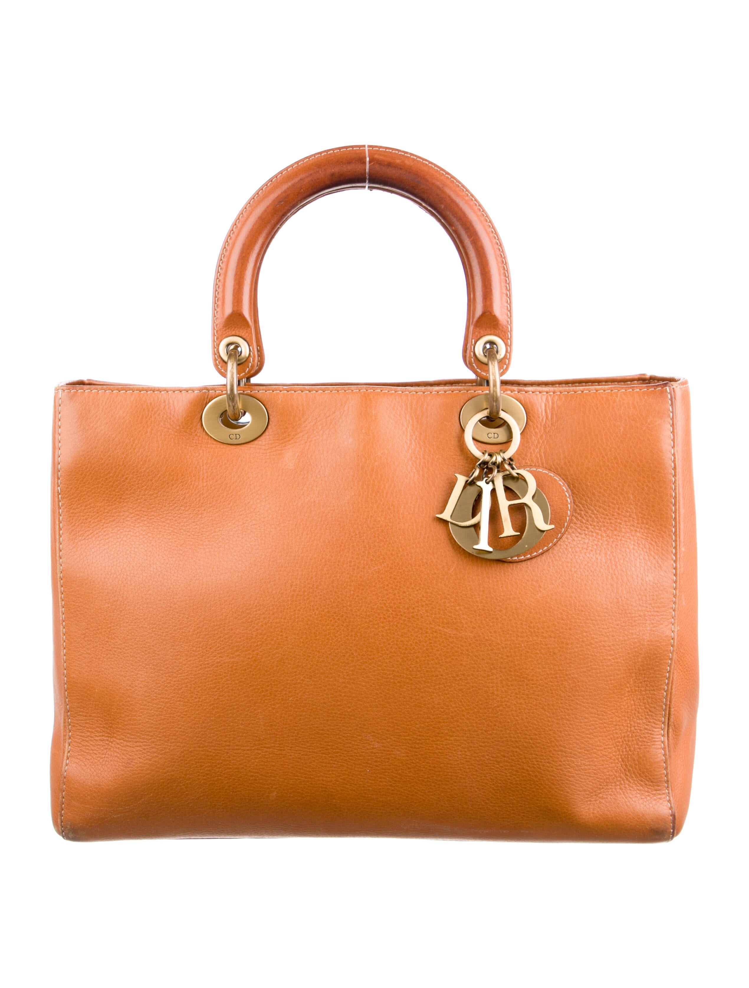 Christian Dior Fur Handle Bag Brown Handle Bags, Handbags CHR34390