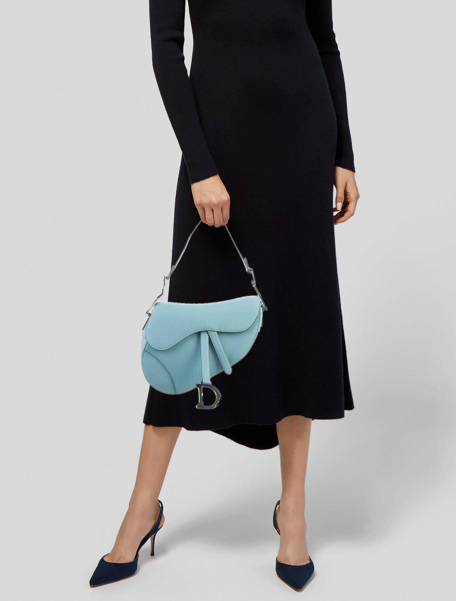 Christian Dior Diorissimo Saddle Bag Blue Shoulder Bags, Handbags