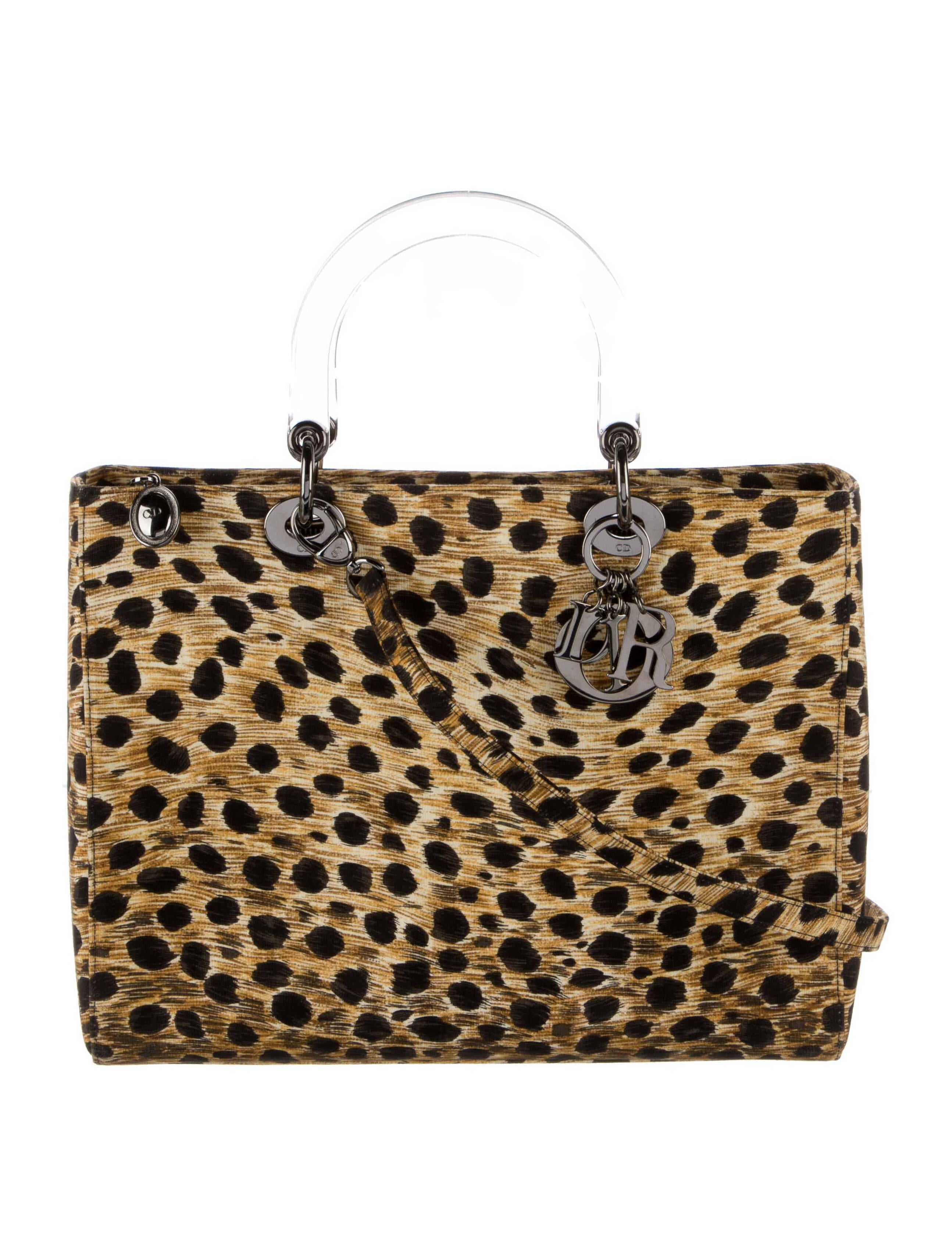 Christian Dior Fur Handle Bag Brown Handle Bags, Handbags CHR34390