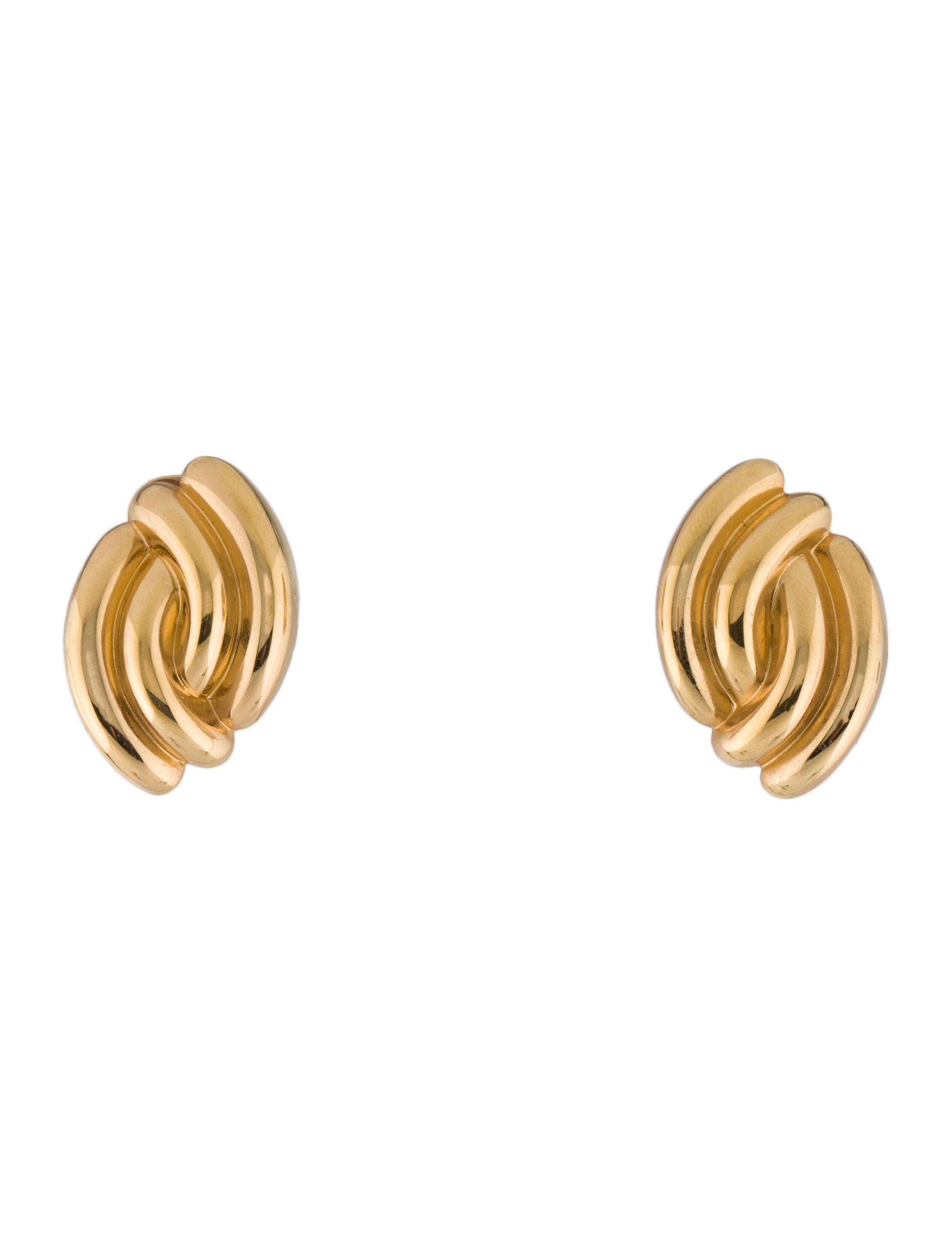 Christian Dior Vintage ClipOn Earrings GoldPlated ClipOn, Earrings