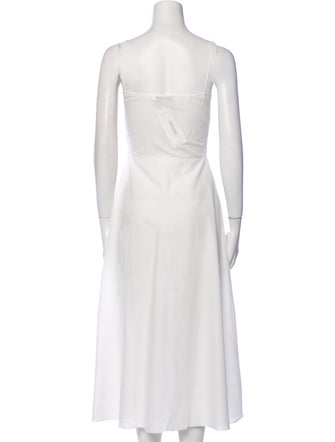 Christian Dior Square Neckline Midi Length Dress