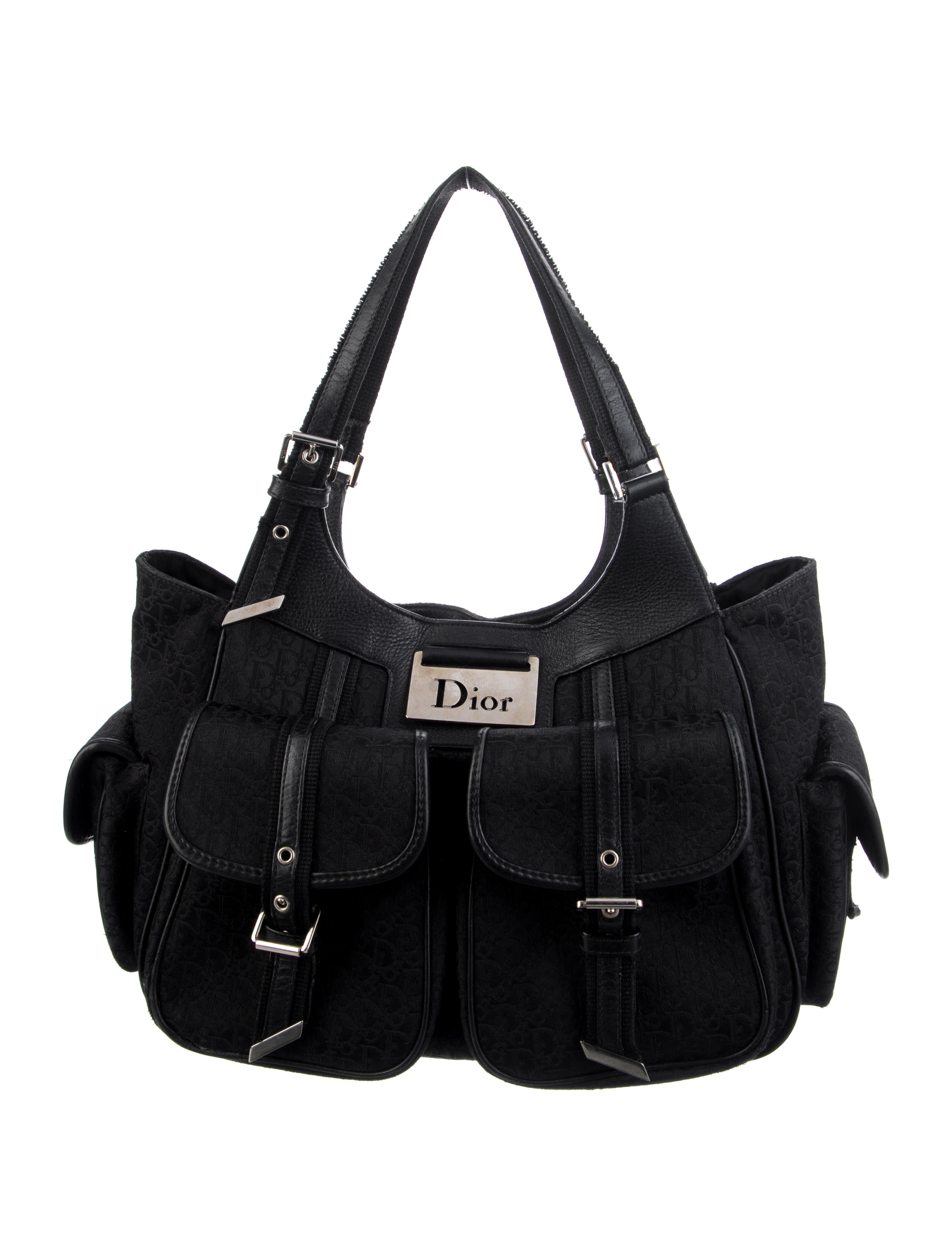 バッグ christianDior Christian Dior Diorissimo Multi-Pocket Shoulder Bag - Black