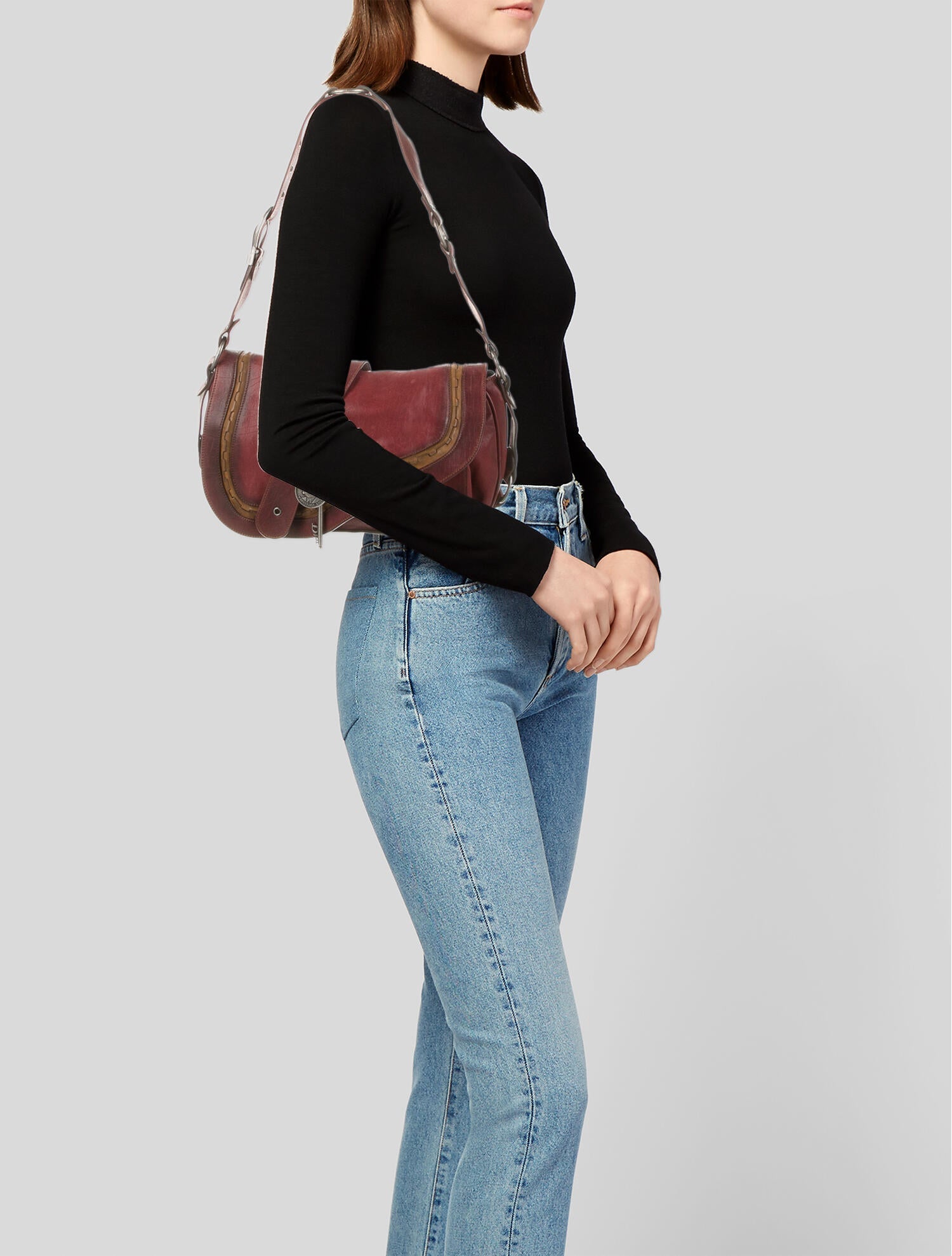 Christian Dior Gaucho Double Saddle Bag Red Shoulder Bags, Handbags CHR307008 The RealReal