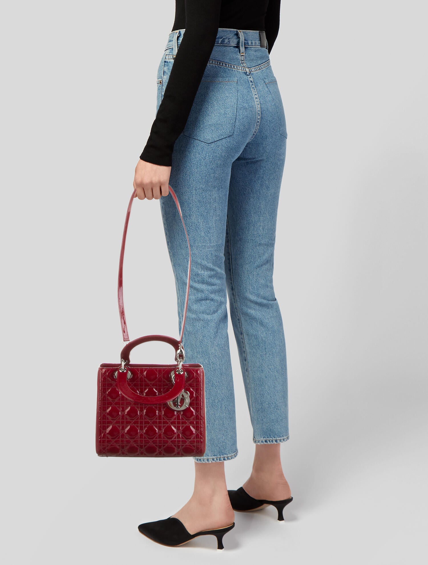 Christian Dior Medium Patent Cannage Lady Dior Bag