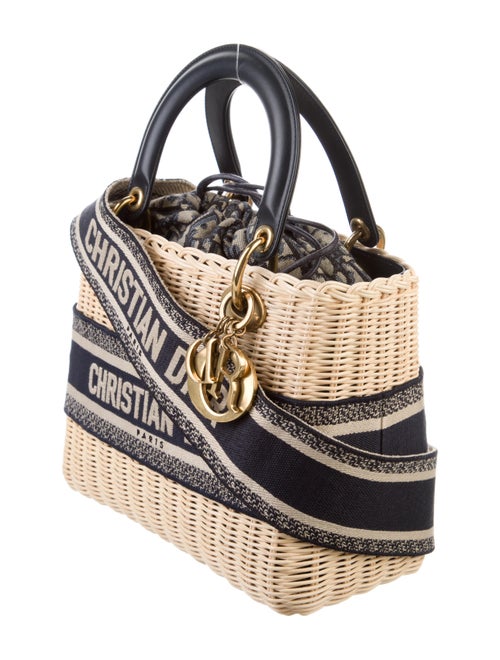 Christian Dior 2022 Medium Wicker Lady Dior Bag