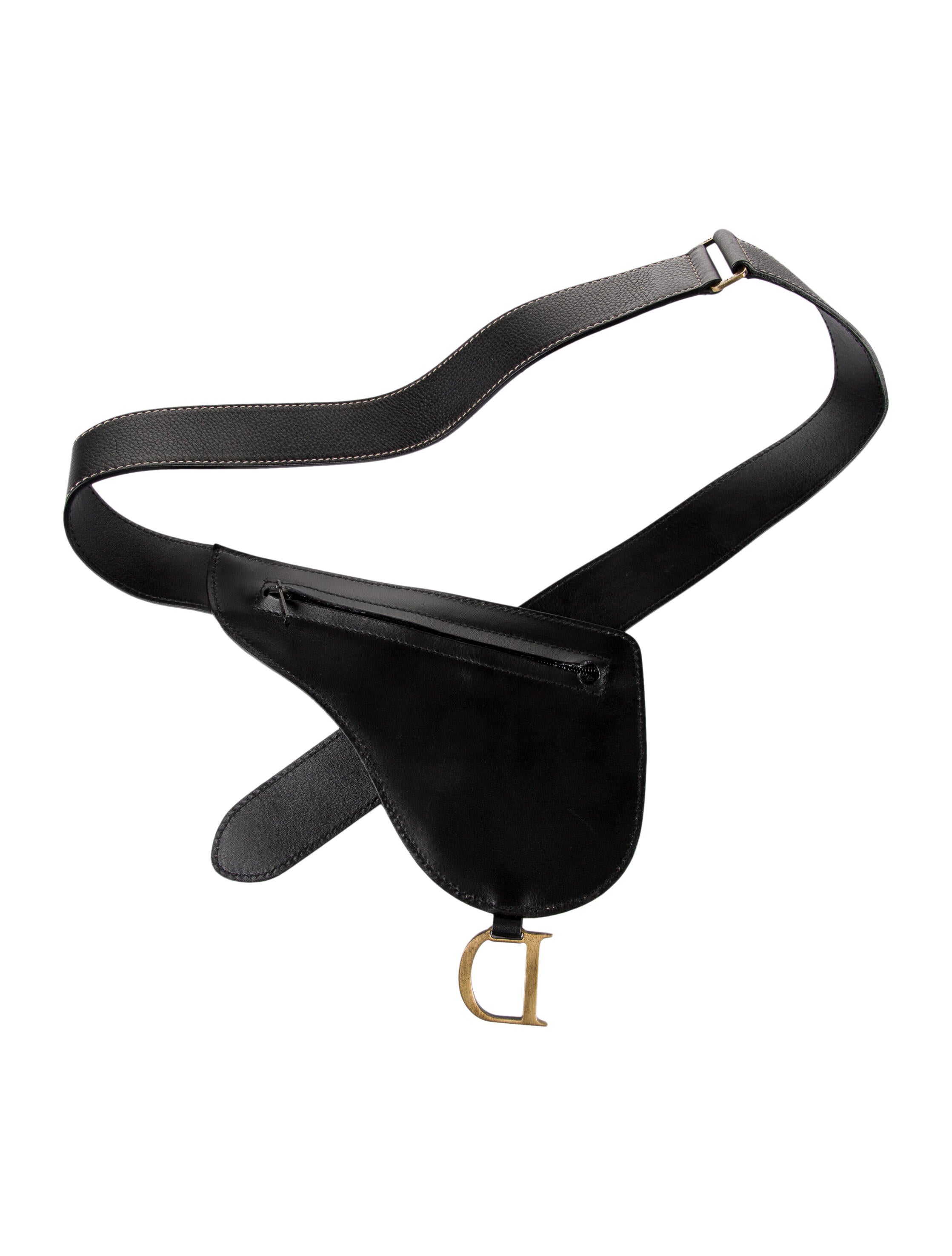 Christian Dior Mini Saddle Belt Pouch Waist Bags, Handbags The RealReal