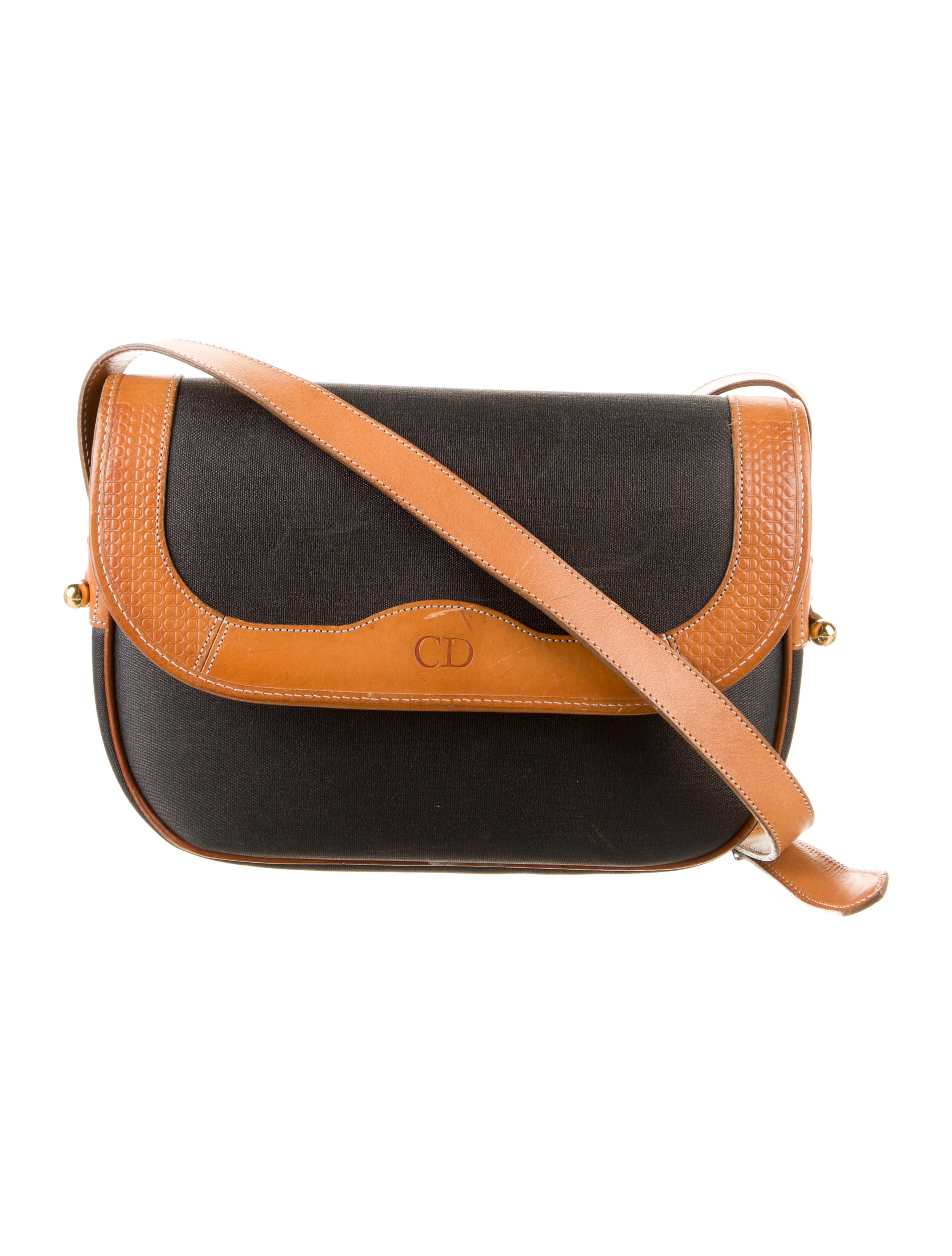 Christian Dior Vintage Flap Crossbody Bag Black Crossbody Bags, Handbags CHR310811 The