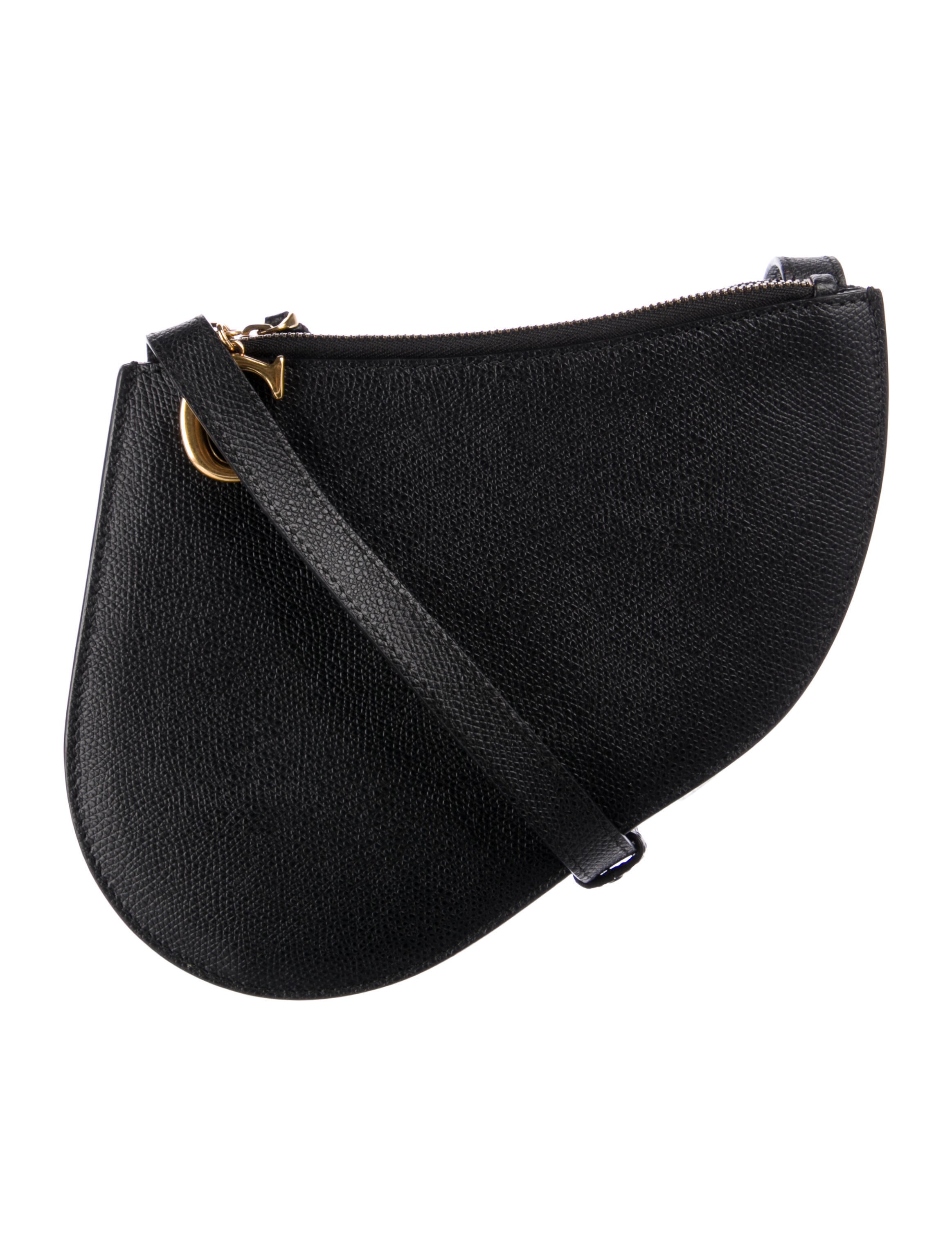 Christian Dior Saddle Pochette Crossbody Bag Black Crossbody Bags