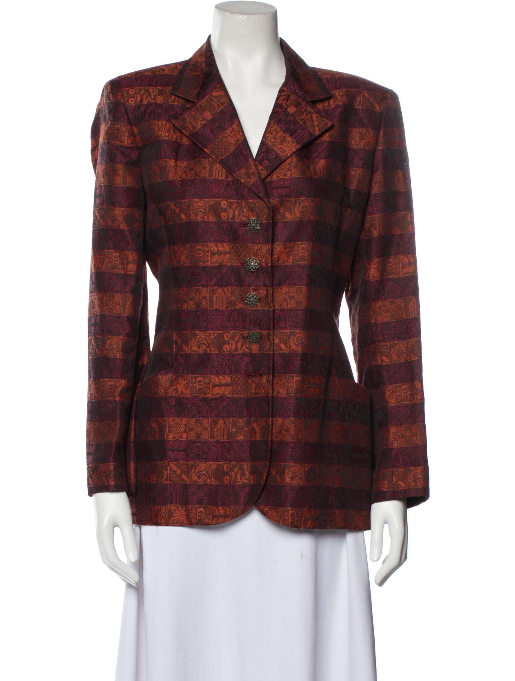 Christian Dior Plaid Print Blazer