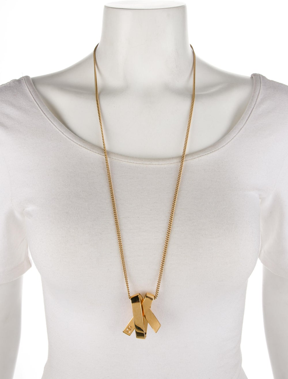 Christian Dior 'Dior Wave' Folded Ribbon Pendant Neck… Gem