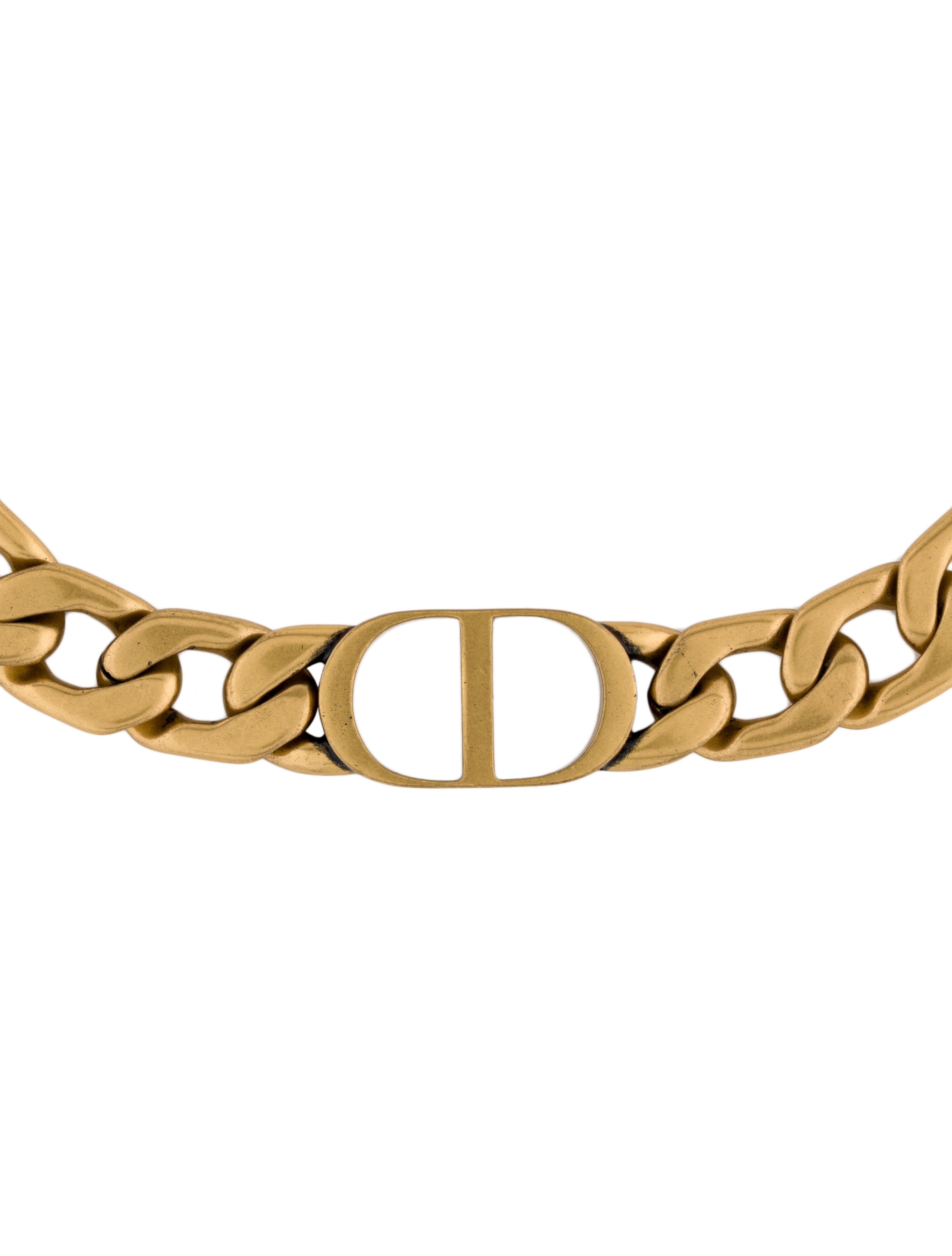 Christian Dior 30 Montaigne Choker Necklace Brass Choker, Necklaces