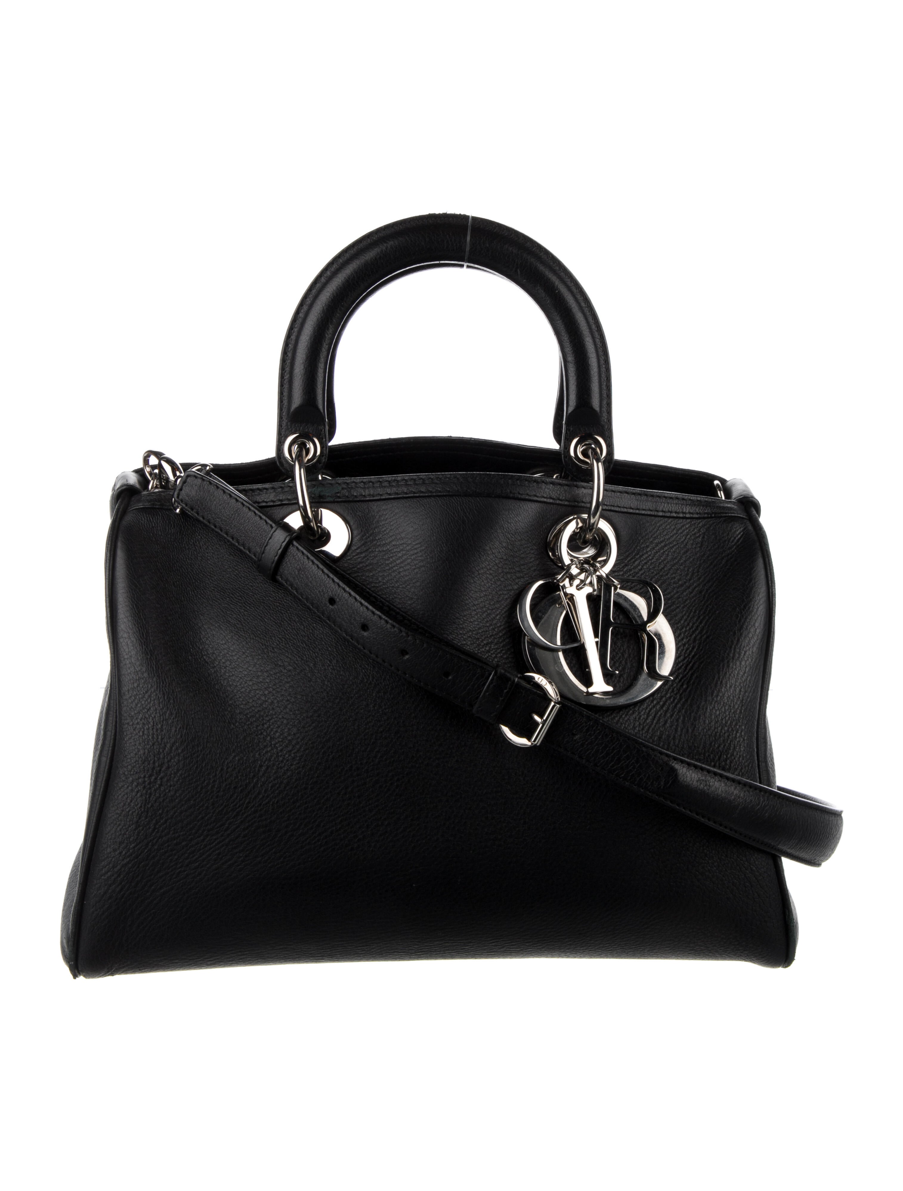 Christian Dior Nylon Large Lady Dior Bag Black Handle Bags, Handbags