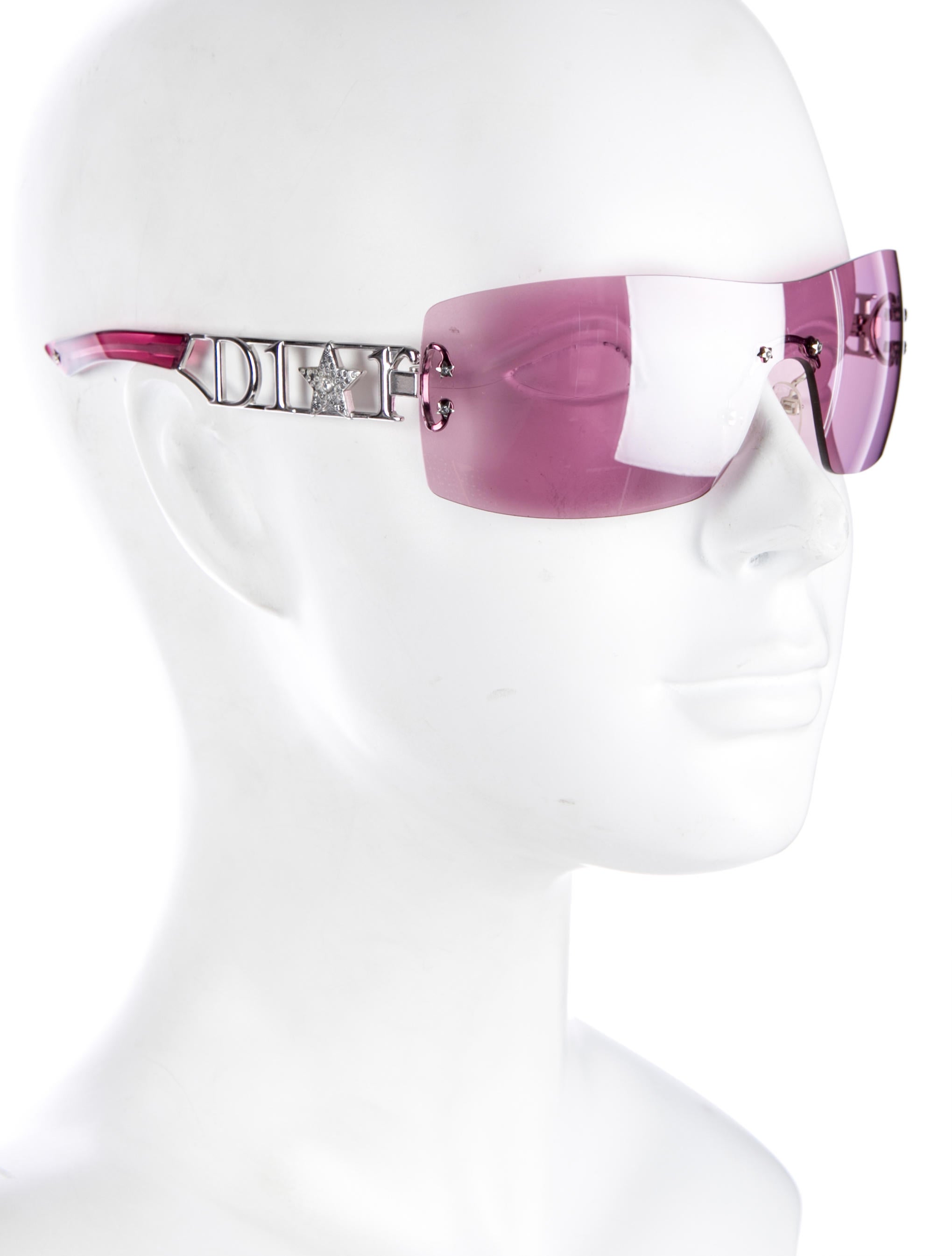 小物 Christian Dior Pink Rimless Sunglasses Dior Pink Rimless Sunglasses – Treasures of NYC