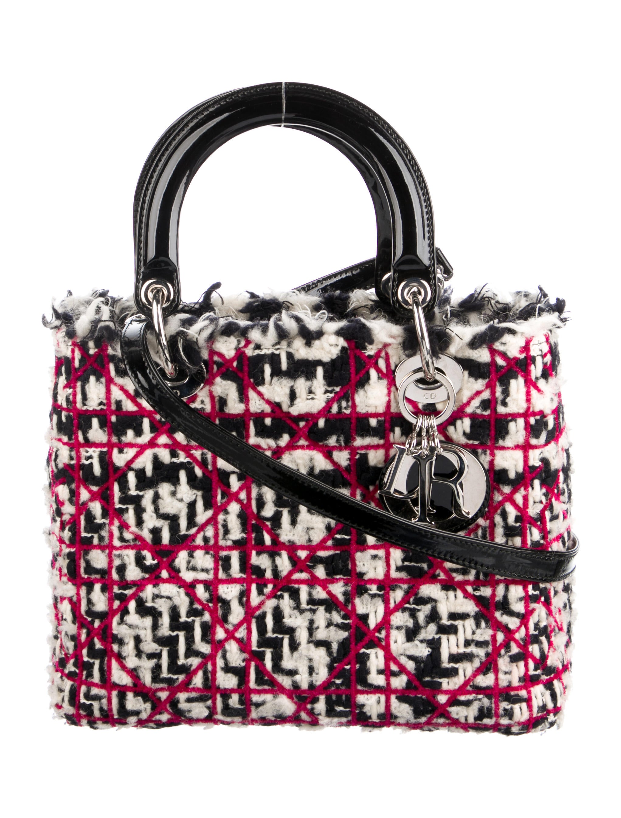 Christian Dior CrocodileTrimmed Lady Dior Bag Neutrals Handle Bags