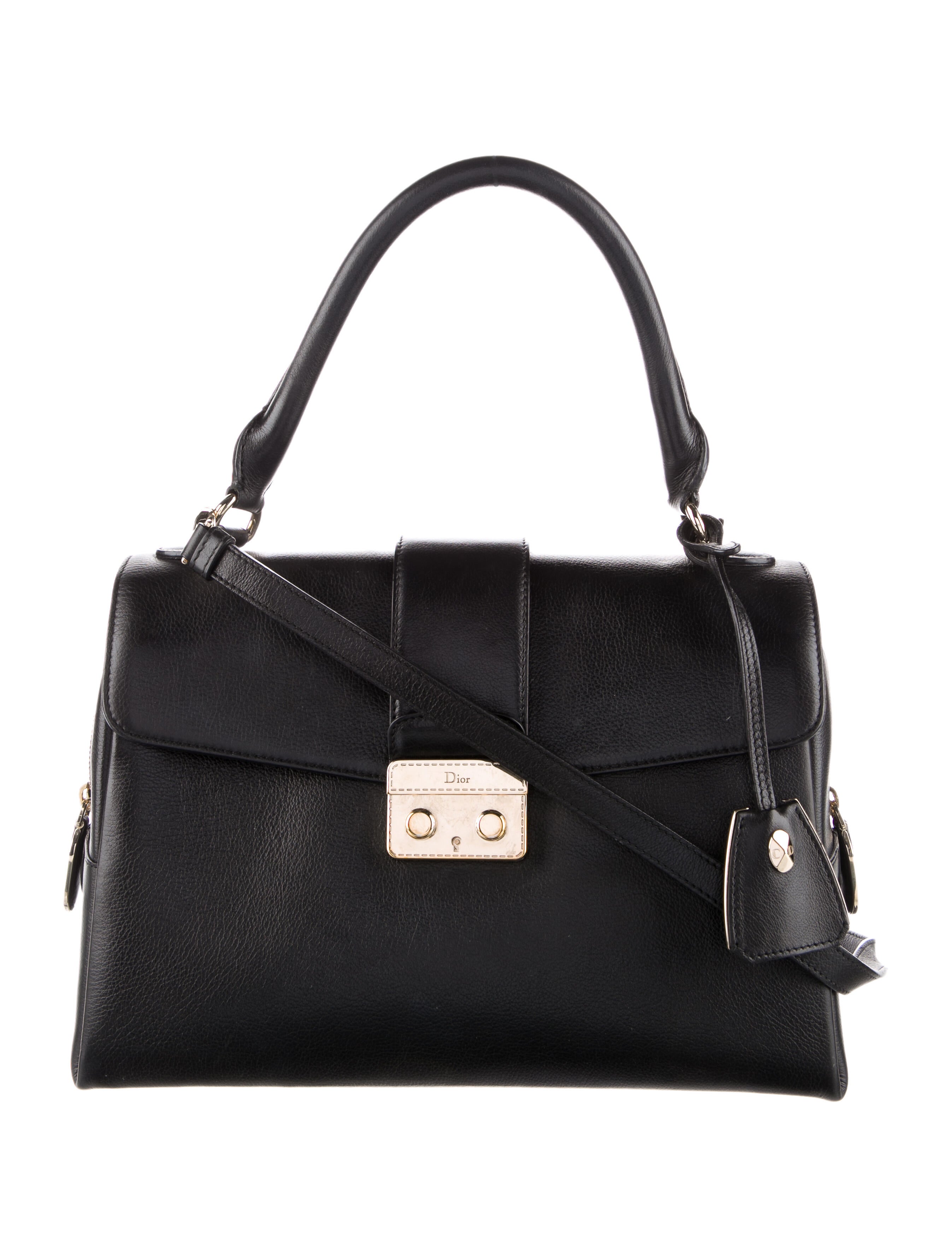 Christian Dior Mini Lady Dior Bag Black Handle Bags, Handbags