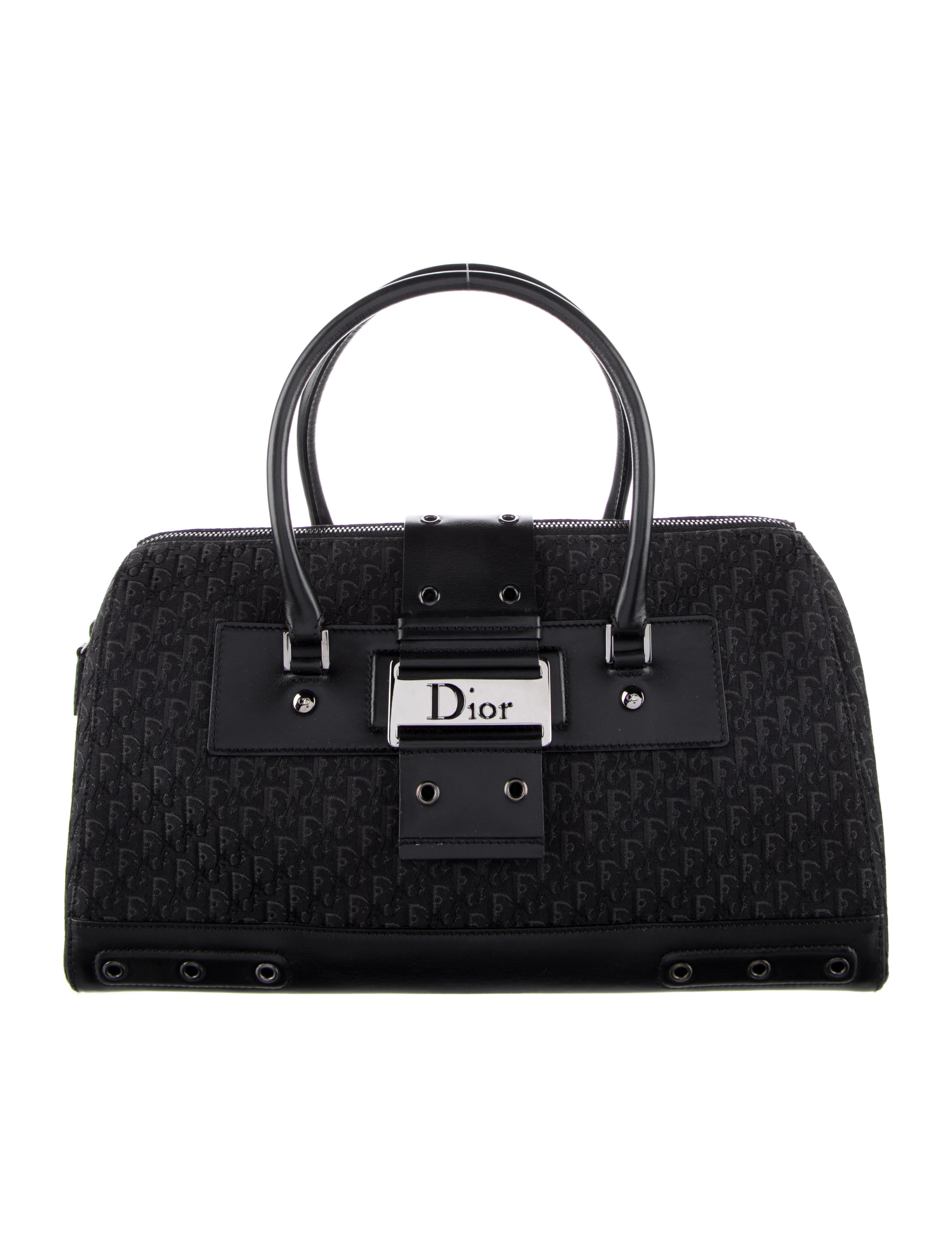 Christian Dior Medium Lady Dior Bag w/ Strap Black Handle Bags