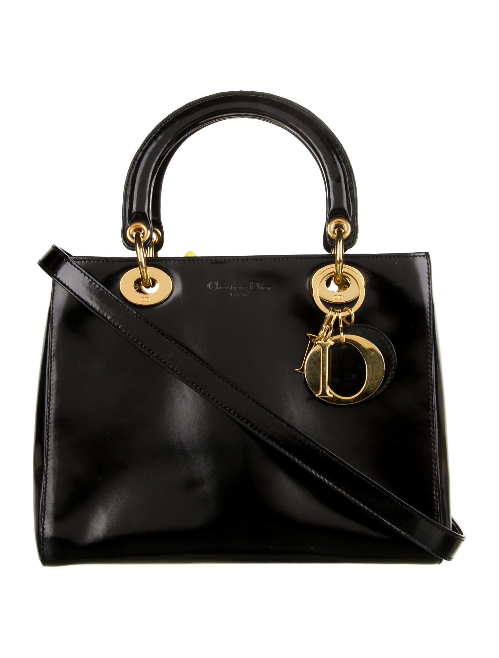 Christian Dior Medium Lady Dior Bag Black Handle Bags, Handbags