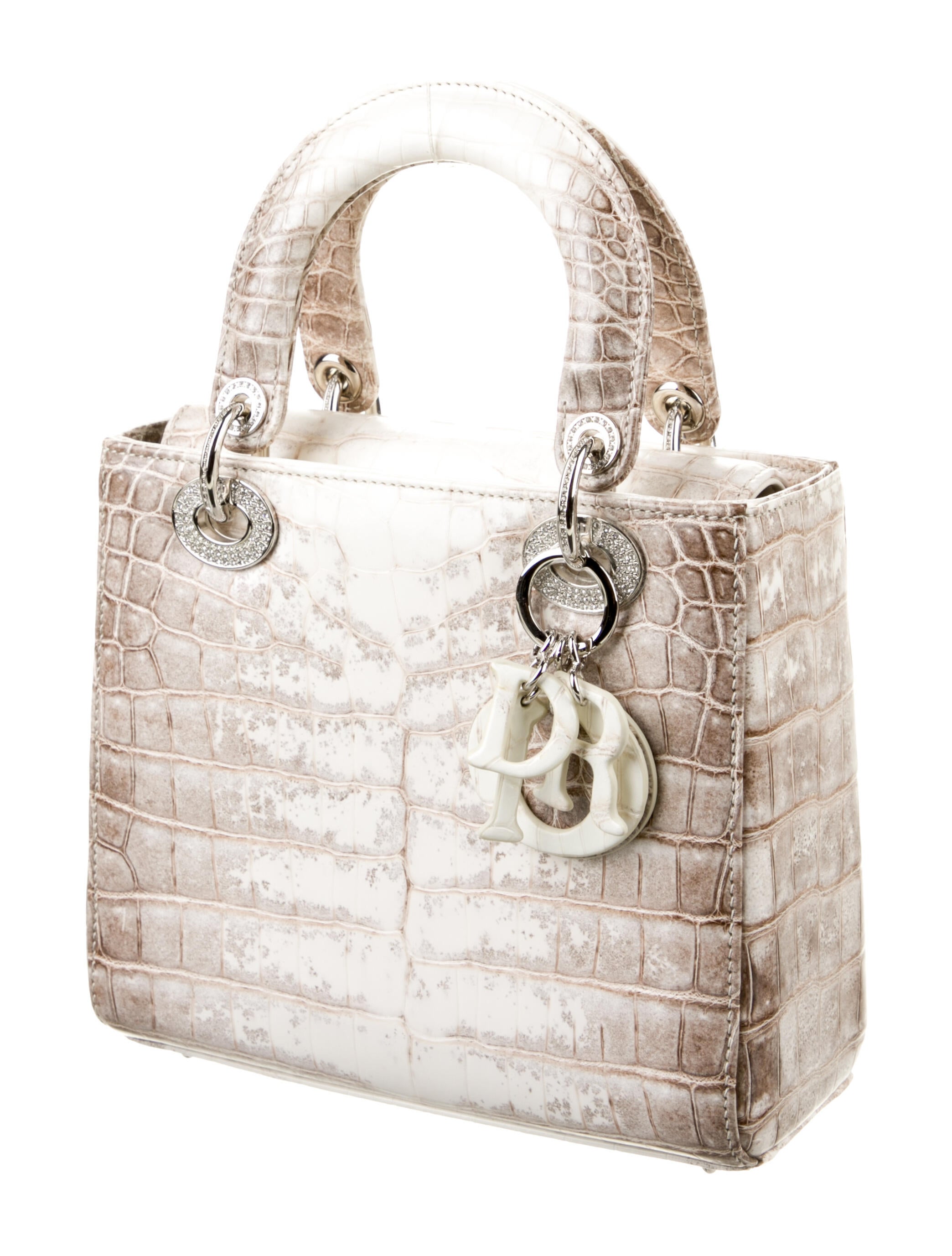 Christian Dior Himalayan Crocodile Small Lady Dior - Neutrals