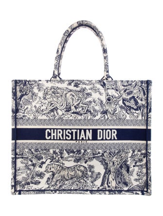 Christian Dior 2021 Large Toile De Jouy Book Tote