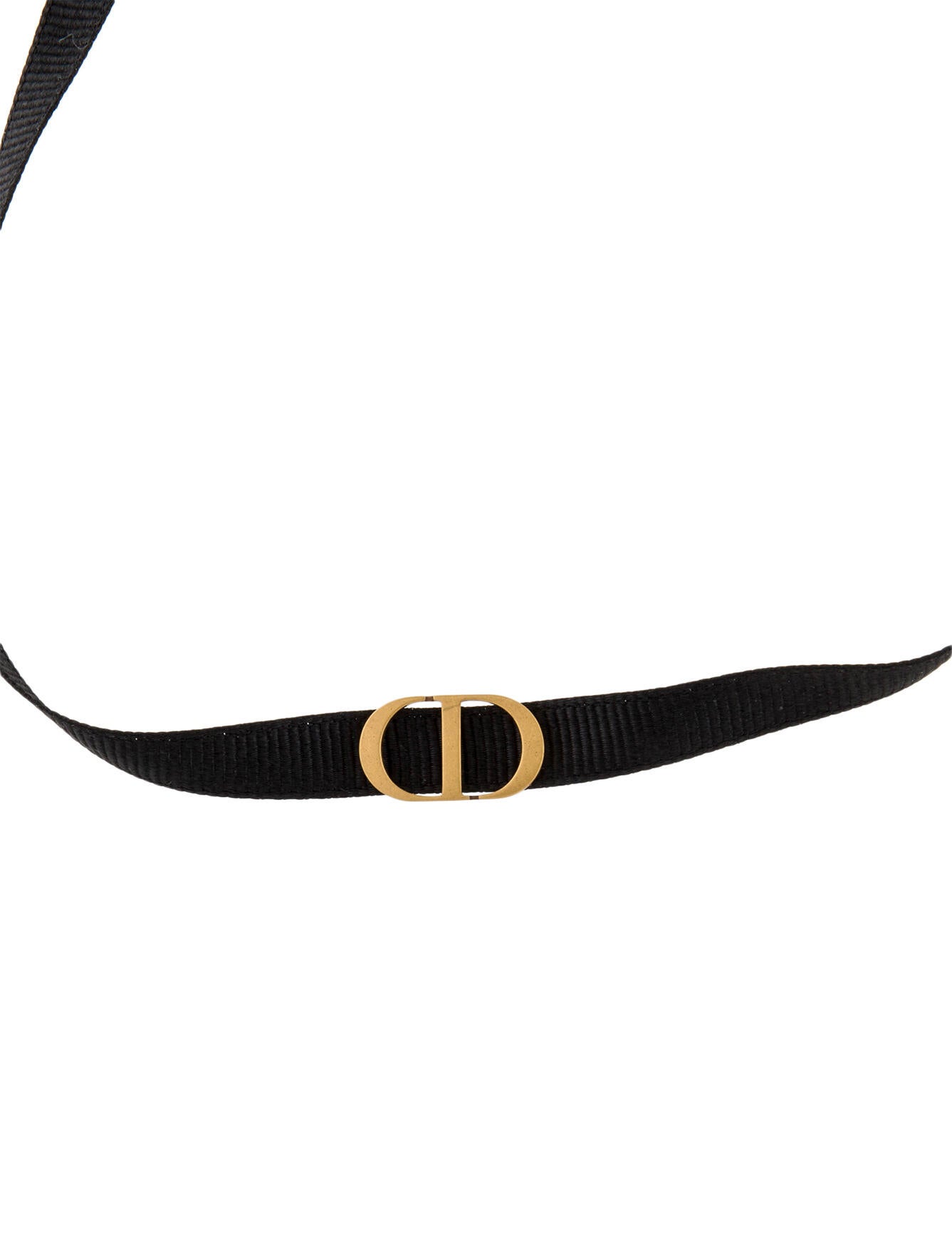 Christian Dior Grosgrain Ribbon CD Choker