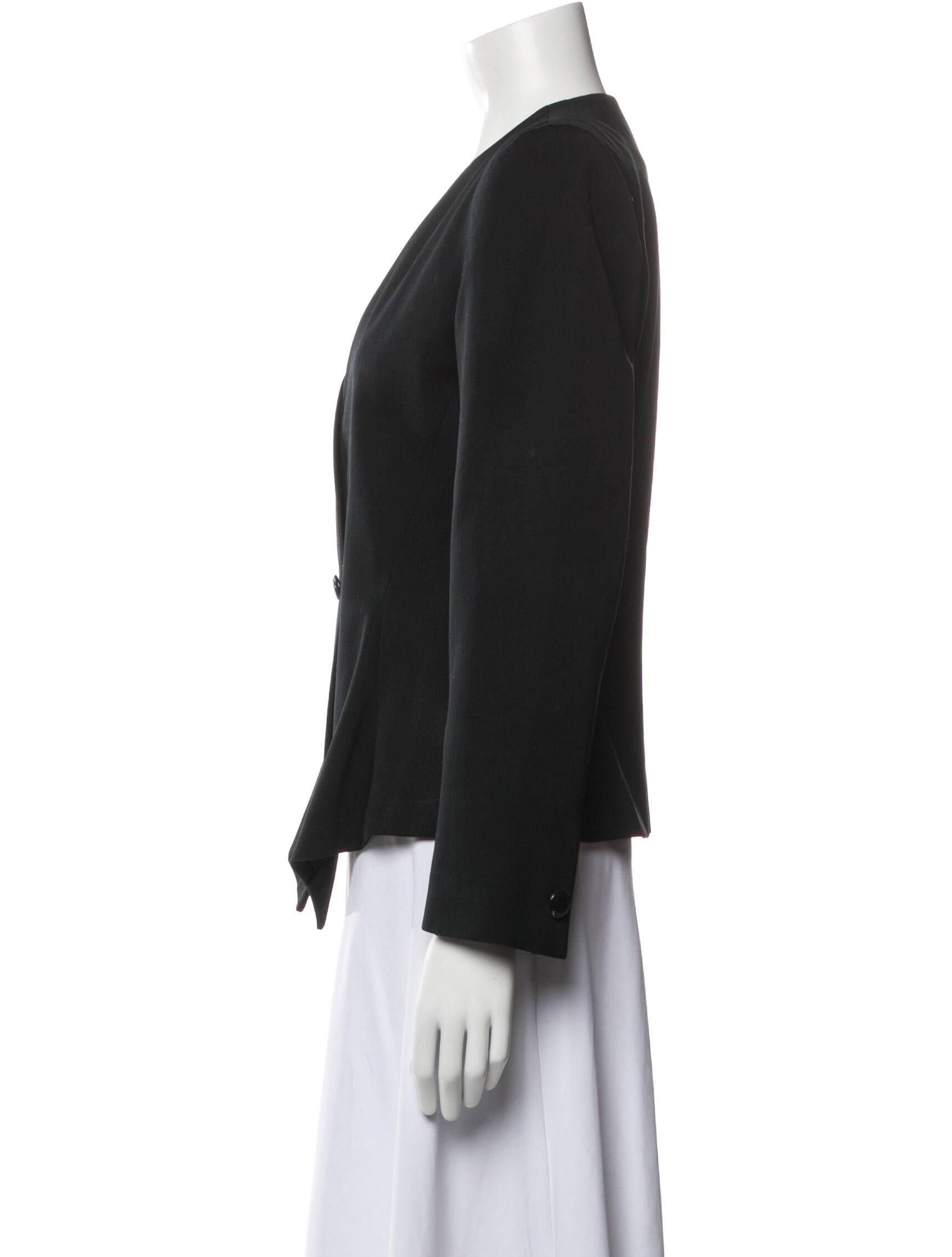 1980s Christian Dior Striped Blazer With Leopard Collar