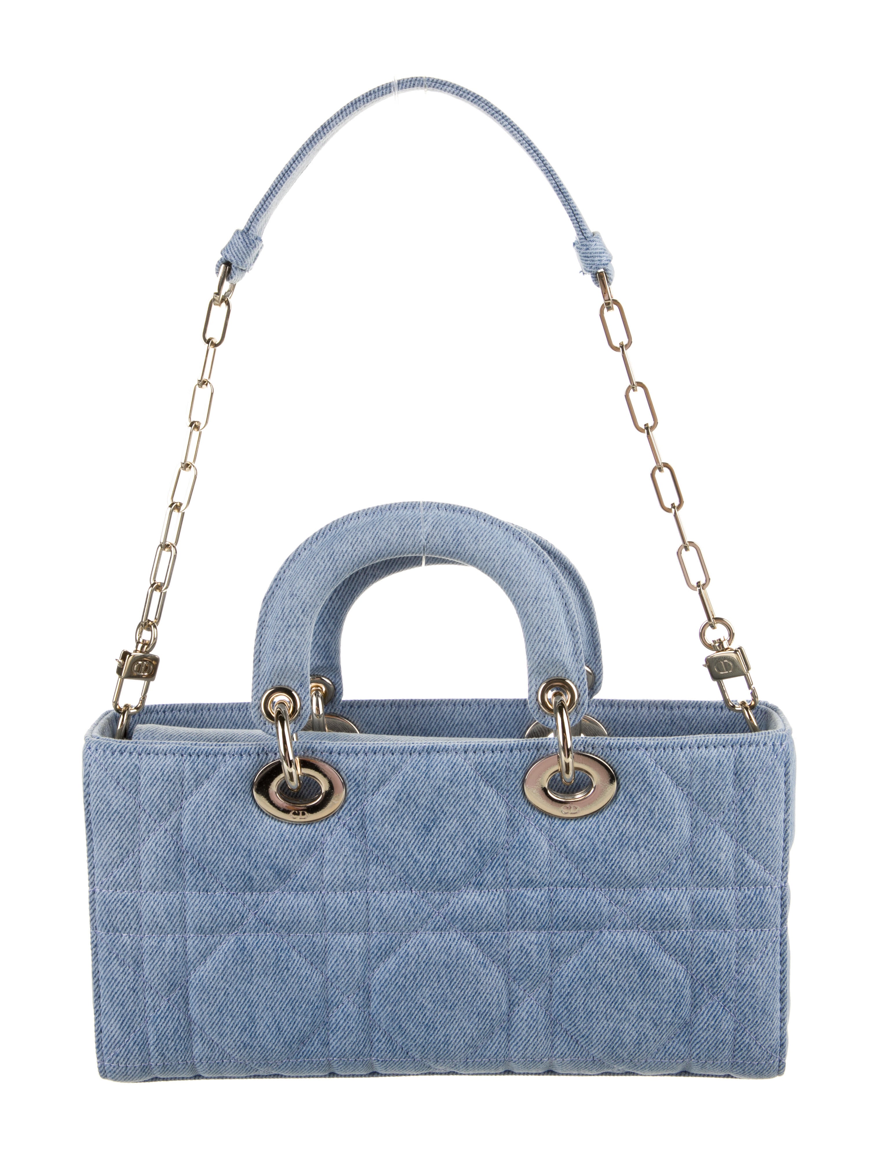 Christian Dior 2022 Small Denim Cannage Lady D-Joy Bag w/ Tags