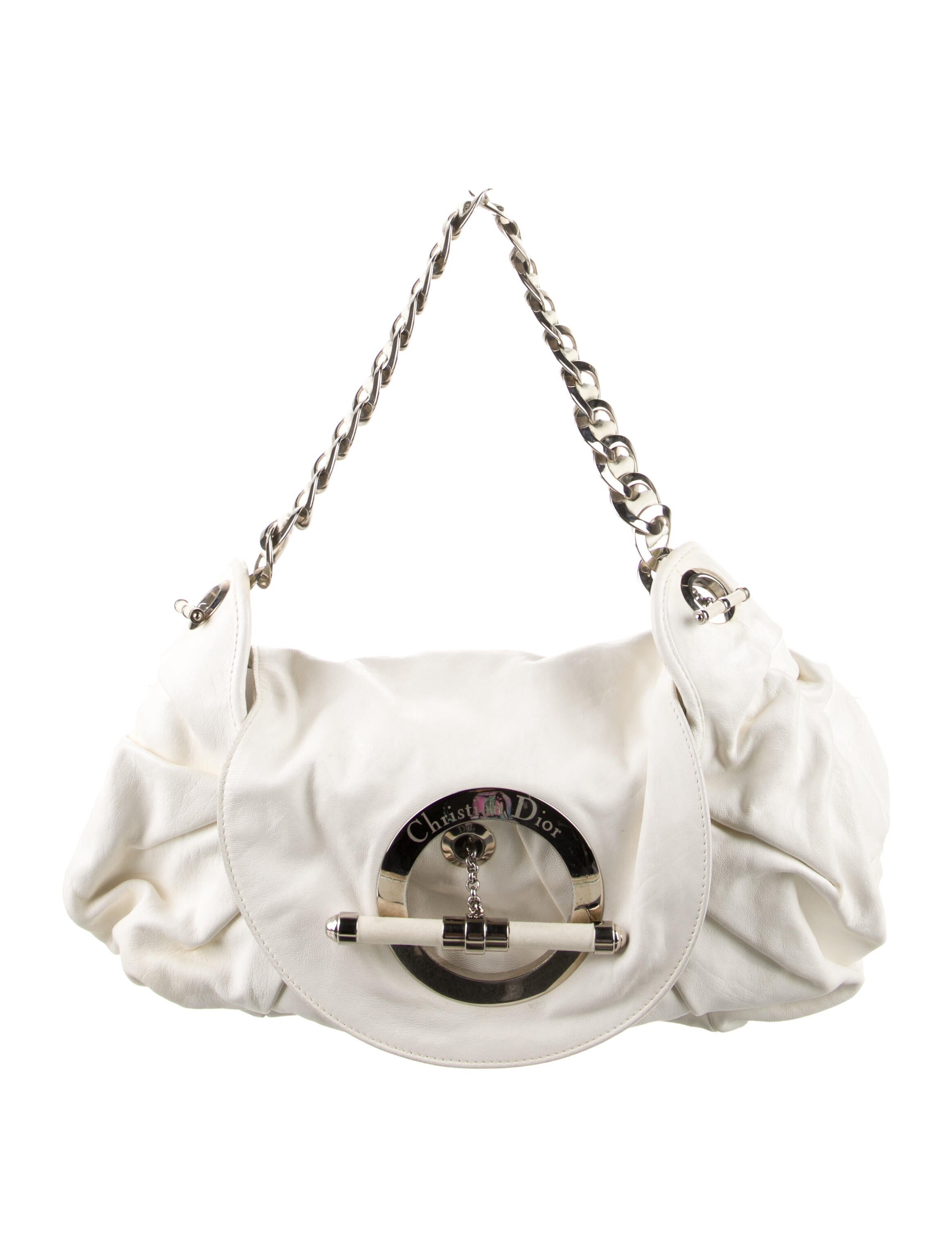 Christian Dior Leather Jazz Club Shoulder Bag - White Shoulder Christian Dior Leather Jazz Club Shoulder Bag - White Shoulder