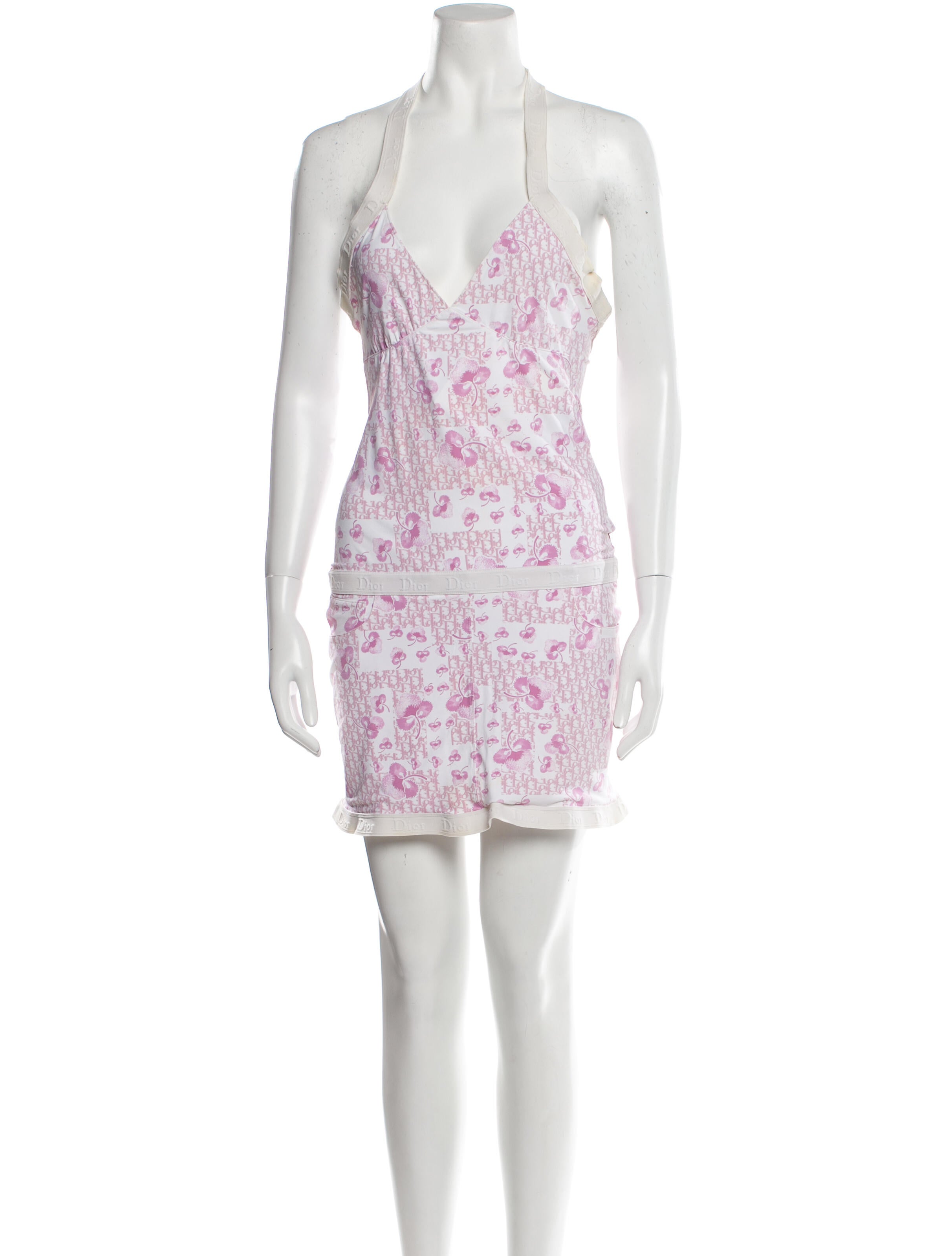 dior pink mini dress Silk mini dress