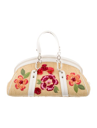 Christian Dior Straw Handle Bag