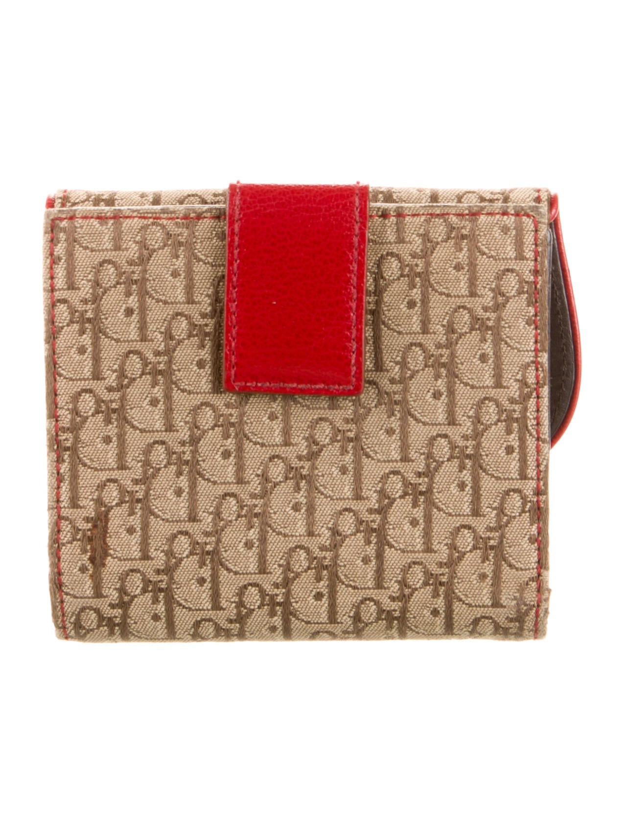 Christian Dior Vintage Diorissimo Rasta Compact Wallet - Brown