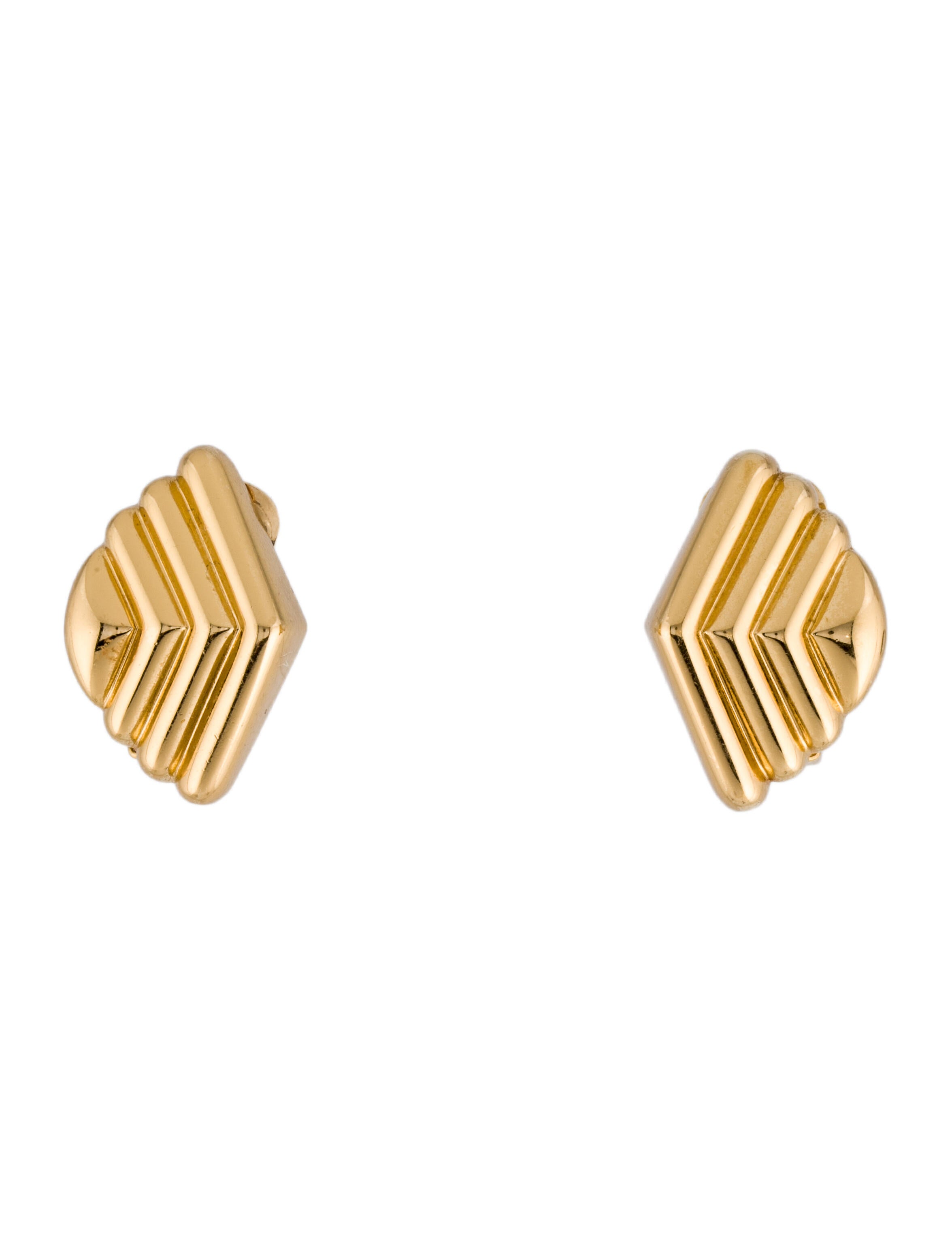 Oscar de la Renta Multistone Resin Rose Drop Earrings Gold, GoldTone Metal ClipOn, Earrings