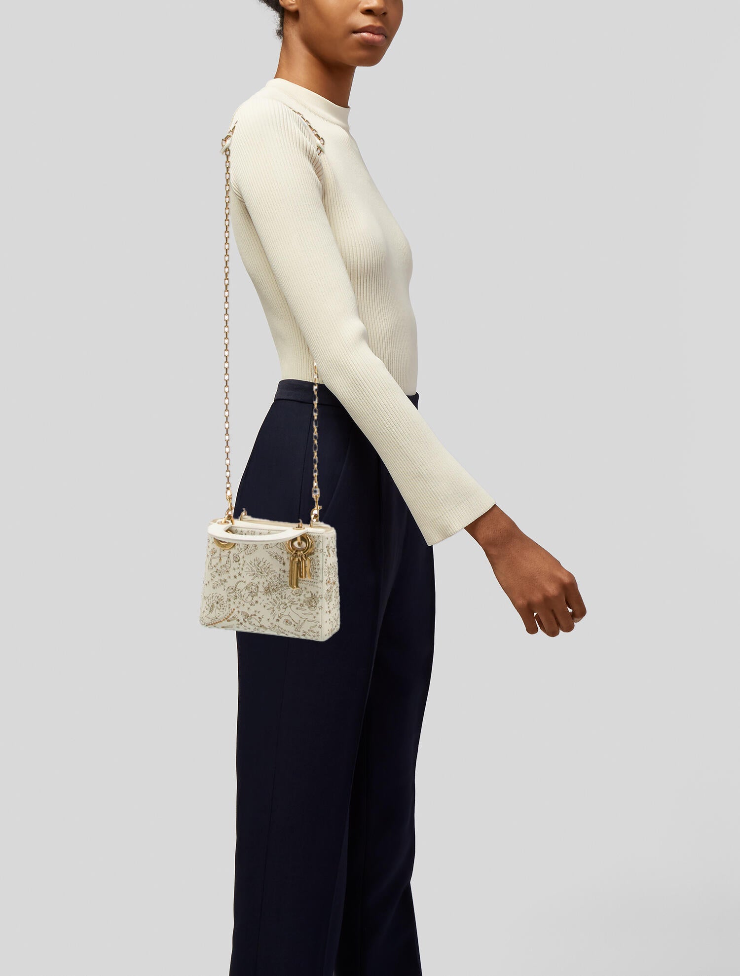 @0cvc0_　シリア Christian Dior Mini Astrology Lady Dior Bag - Neutrals Handle Bags
