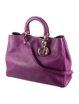 Christian Dior Leather Large Diorissimo Tote