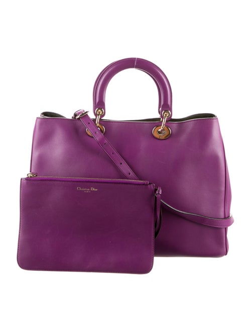 Christian Dior Leather Large Diorissimo Tote