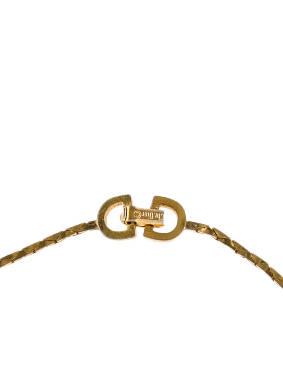 Christian Dior Vintage Thin Chain Necklace GoldPlated Chain