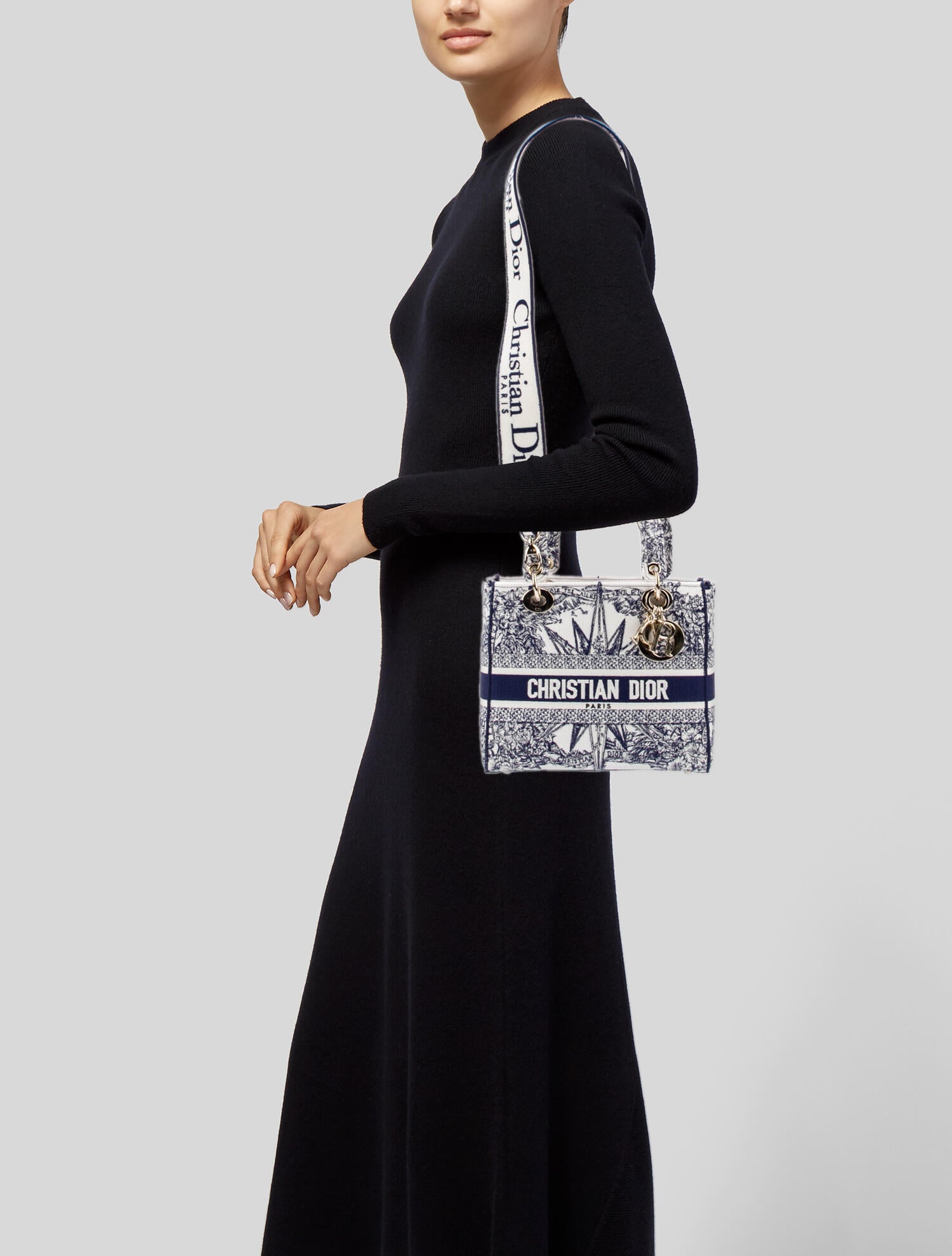 Christian Dior 2022 Medium Rêve d'Infini Lady D-Lite Bag - Blue Handle ...