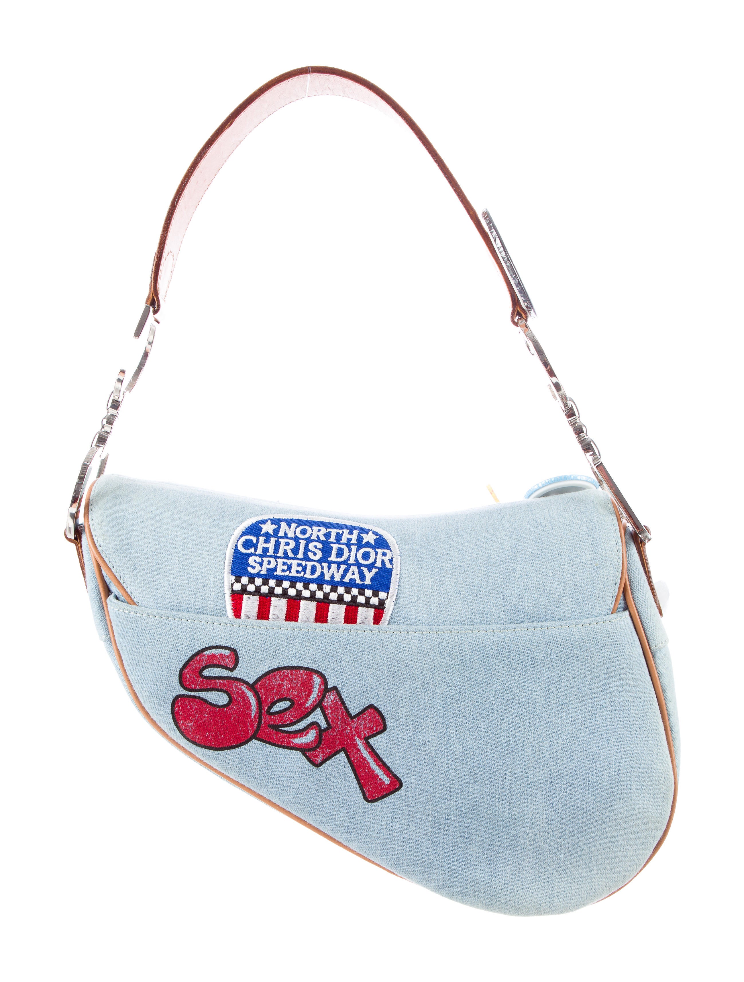 Christian Dior Speedway Denim Saddle Bag - Blue Shoulder Bags